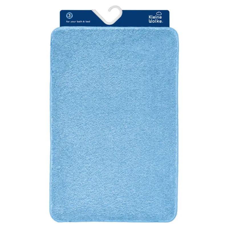 Badeteppich Stahlblau, 2-Tlg. Blau 55x85/50x50 cm