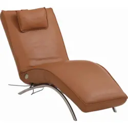 Relaxliege in Echtleder Braun