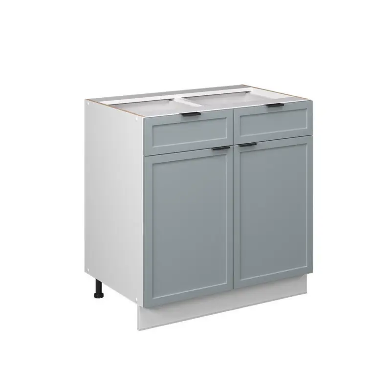 K&uuml;chenunterschrank Fame-Line Hellblau-grau 80 cm ohne Arbeitsplatte