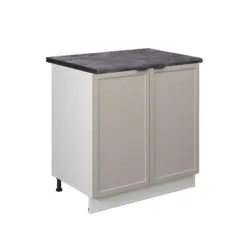 Sp&uuml;lenunterschrank Fame-Line GrauBeige 80 cm mit Regal, AP Anthrazit