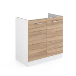 Sp&uuml;lenunterschrank R-Line Sonoma 80 cm ohne Arbeitsplatte