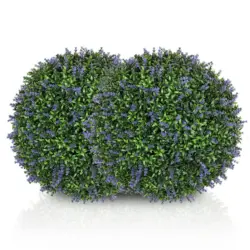K&uuml;nstlicher Lavendel 42 cm, Kugelform, Violett+Gr&uuml;n