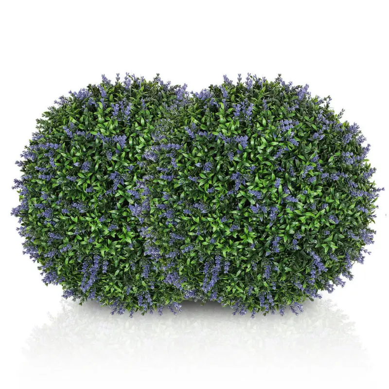 K&uuml;nstlicher Lavendel 42 cm, Kugelform, Violett+Gr&uuml;n