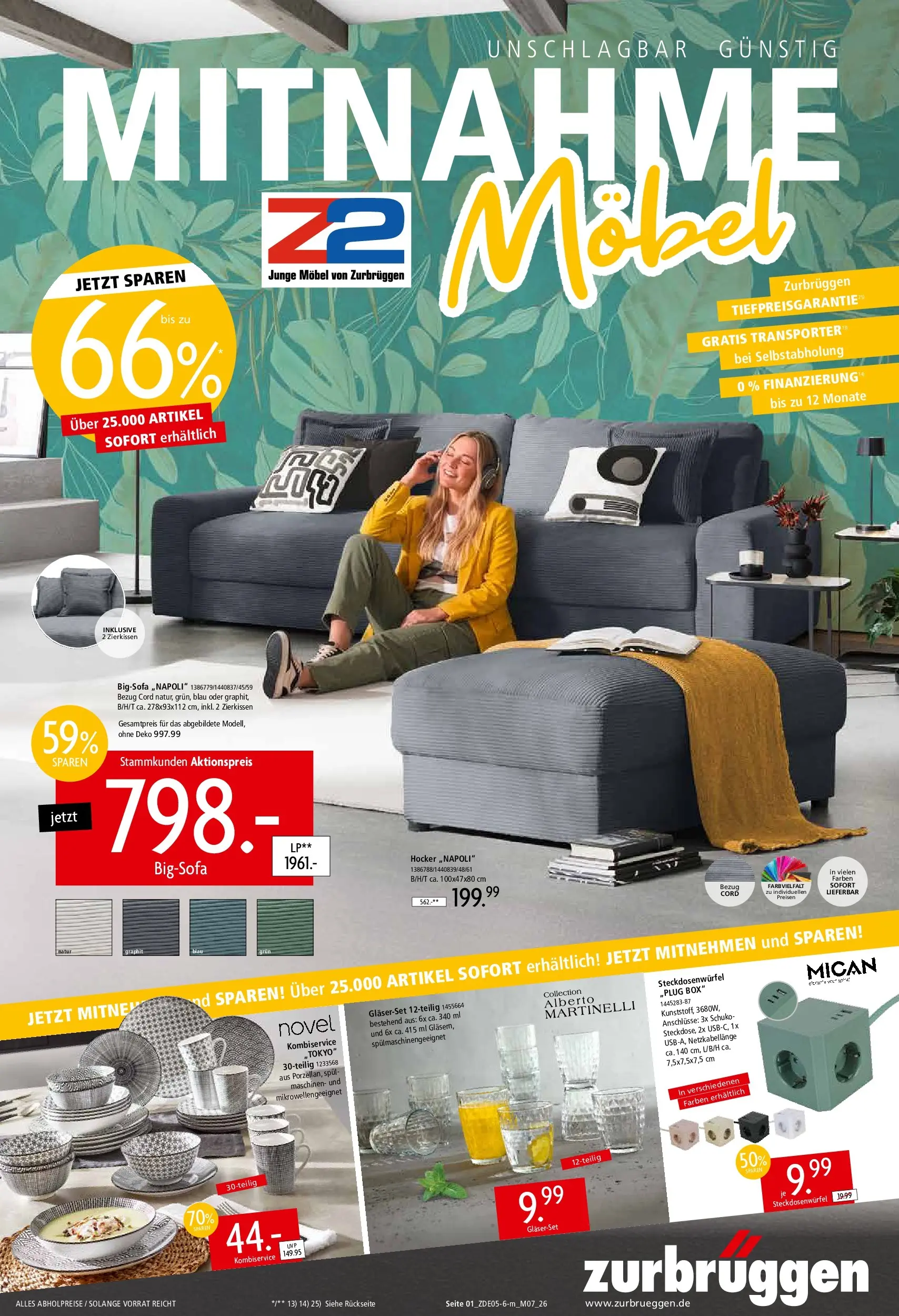 Zurbrüggen - Zurbrüggen: Unschlagbar günstig (ab 15.05.2026) zum Blättern | Seite: 1 | Produkte: Bigsofa, Hocker, Box