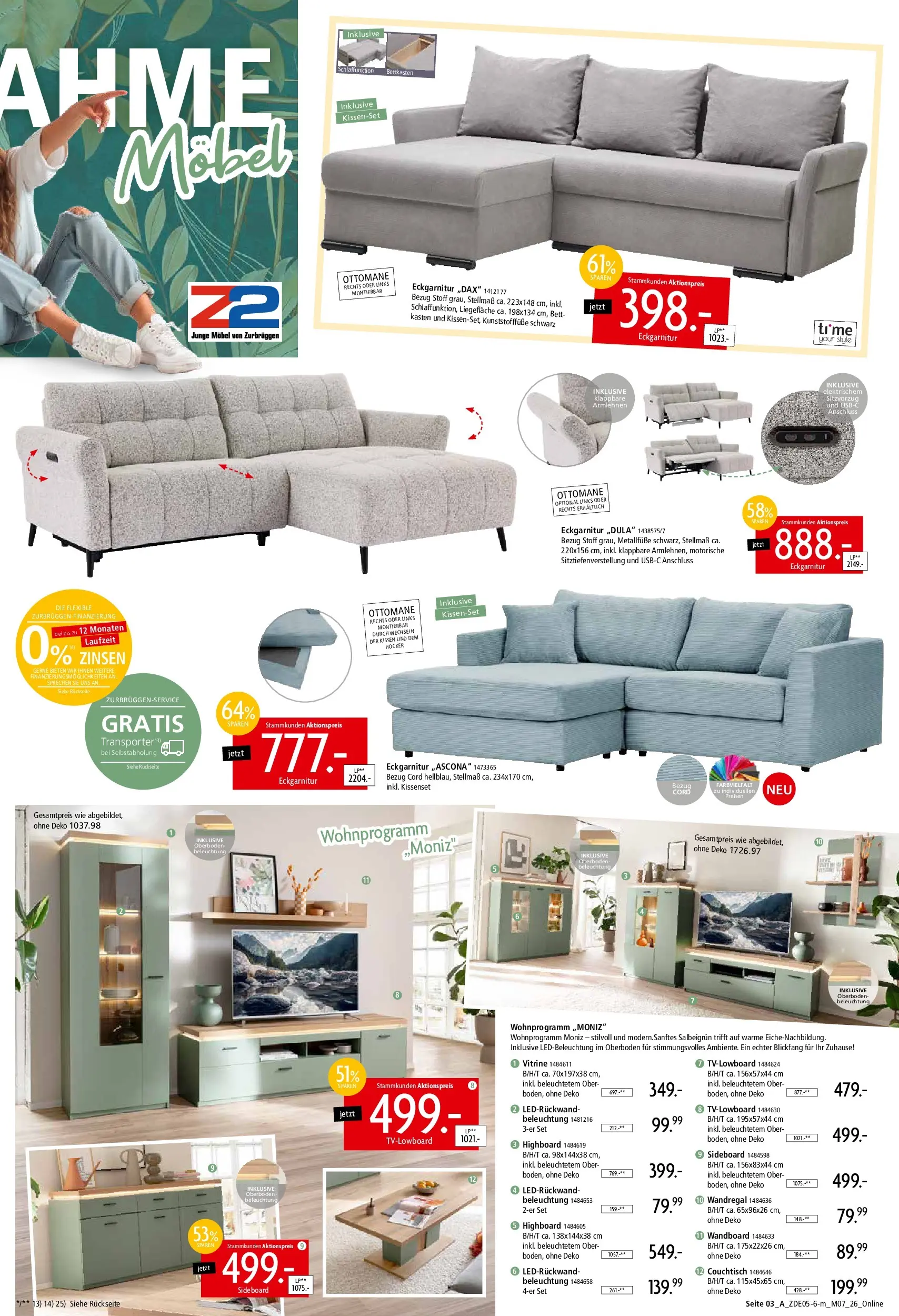 Zurbrüggen - Zurbrüggen: Unschlagbar günstig (ab 15.05.2026) zum Blättern | Seite: 5 | Produkte: Hocker, HIghboard, Wandregal, Wandboard