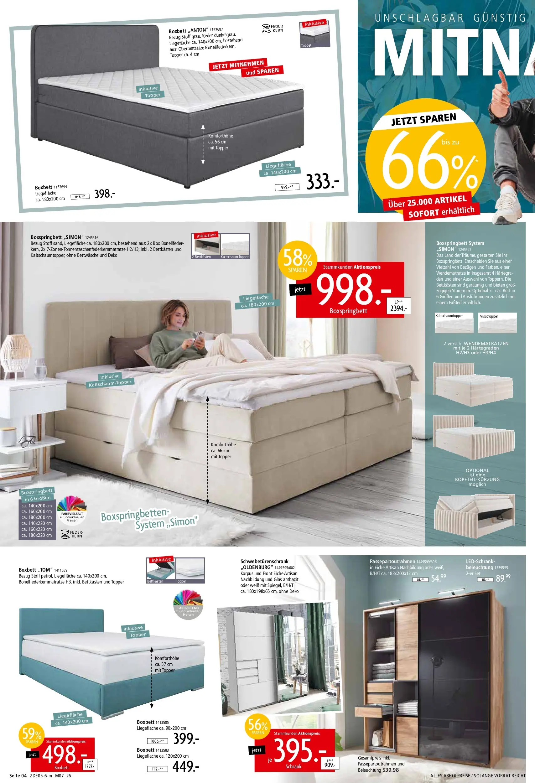 Zurbrüggen - Zurbrüggen: Unschlagbar günstig (ab 15.05.2026) zum Blättern | Seite: 6 | Produkte: Bett, Boxspringbett, Topper, Box
