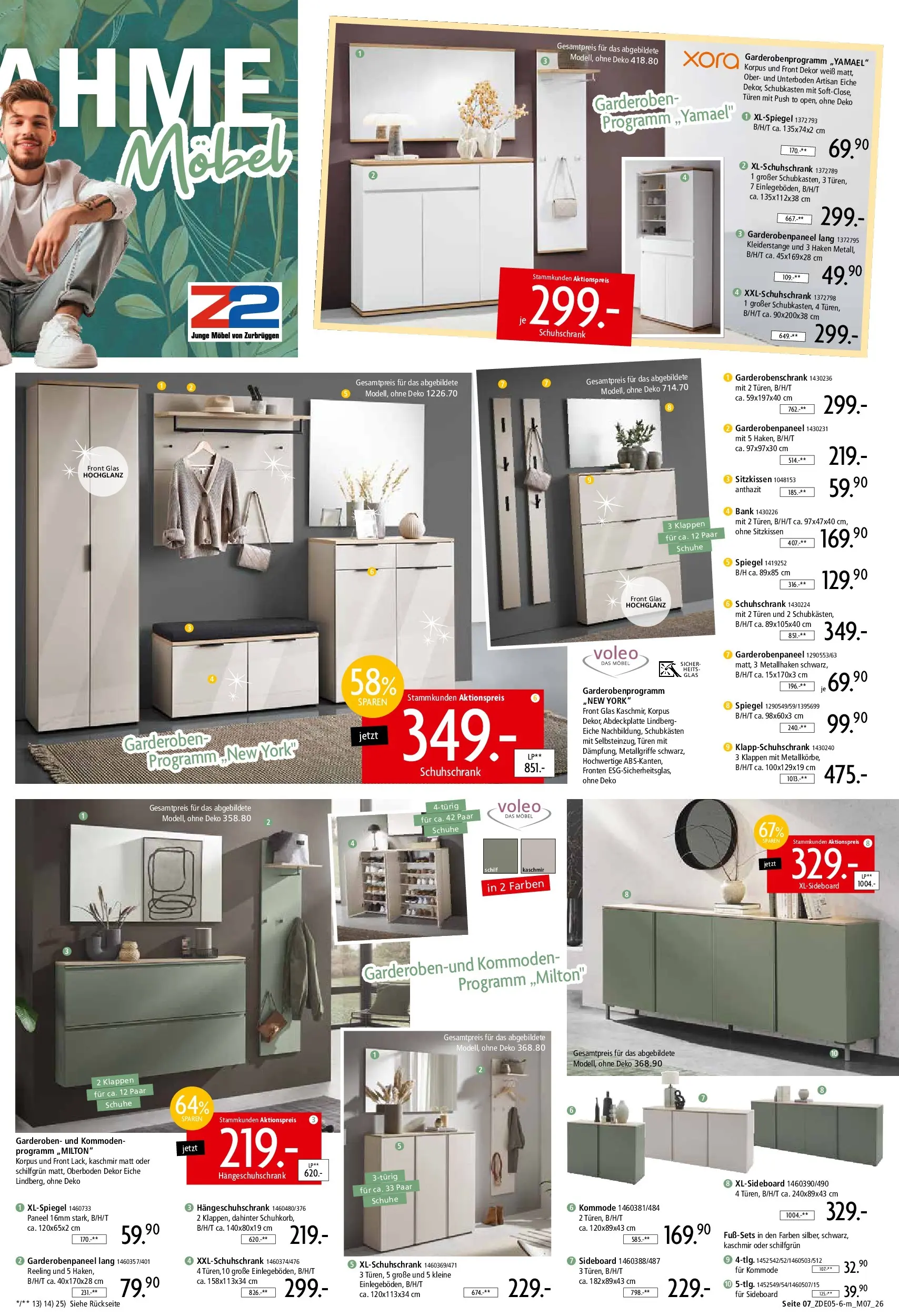 Zurbrüggen - Zurbrüggen: Unschlagbar günstig (ab 15.05.2026) zum Blättern | Seite: 11 | Produkte: Sideboard, Kommode, Spiegel, Garderobenschrank
