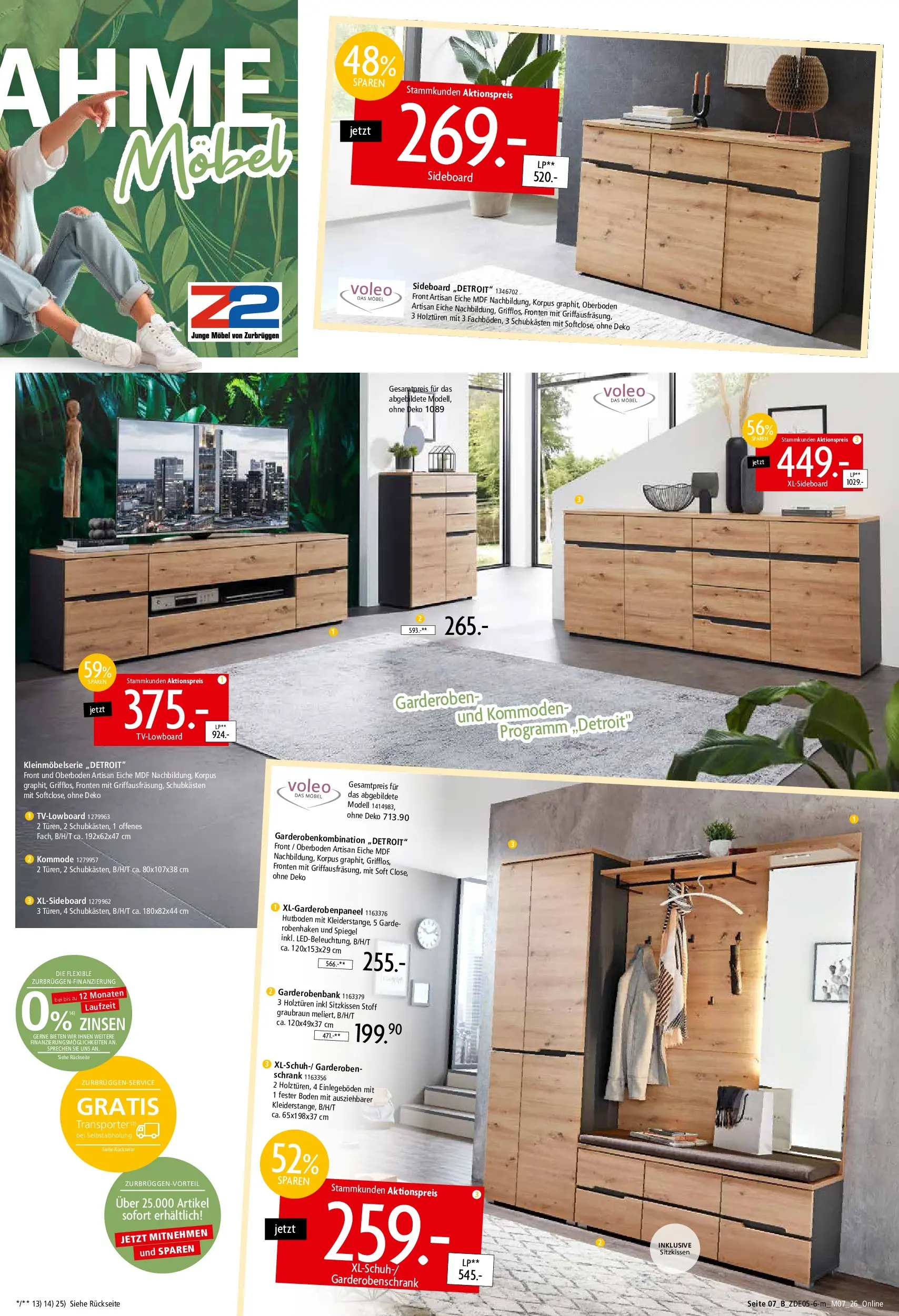 Zurbrüggen - Zurbrüggen: Unschlagbar günstig (ab 15.05.2026) zum Blättern | Seite: 15 | Produkte: Sideboard, Kommode, Schrank, Spiegel