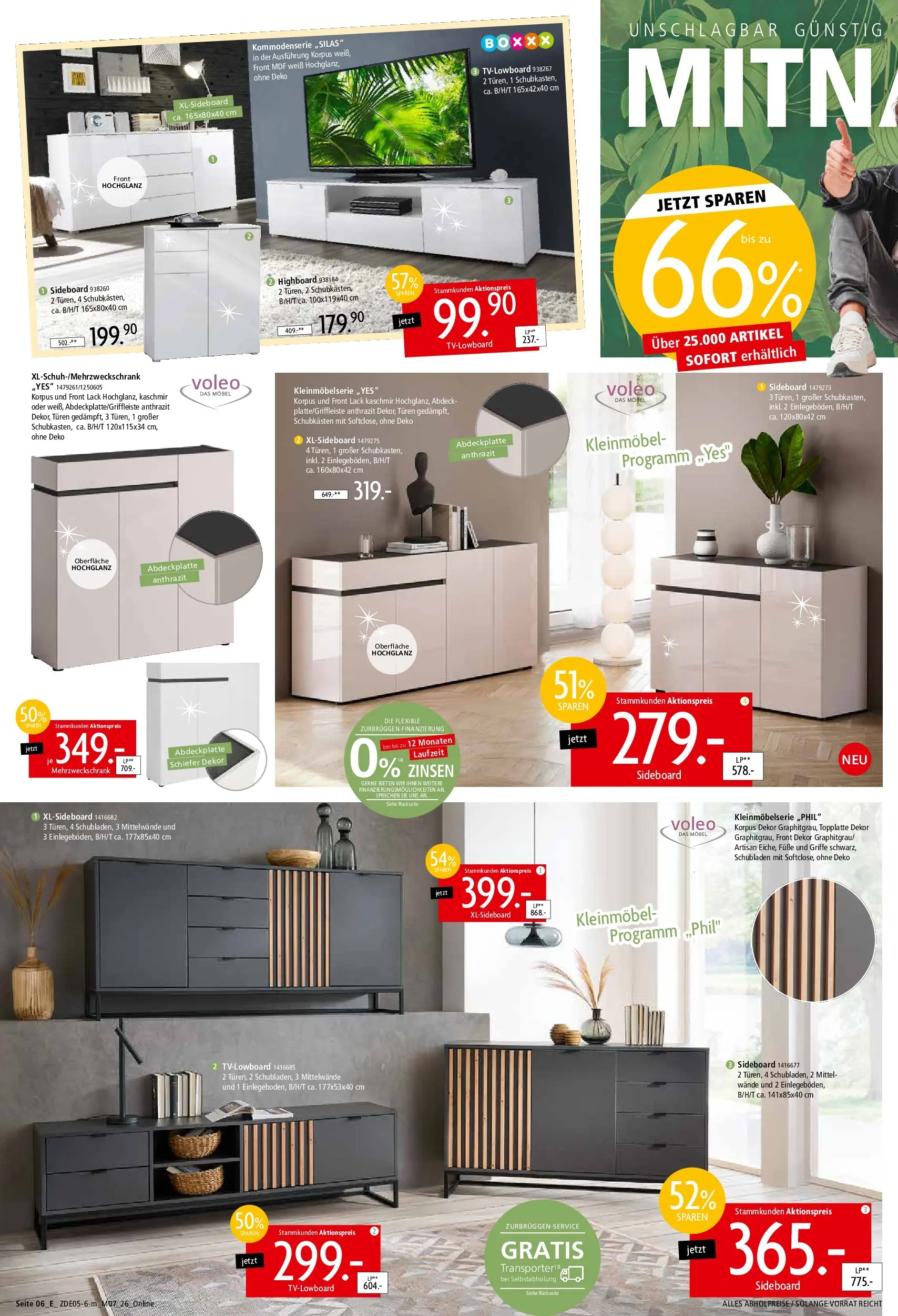 Zurbrüggen - Zurbrüggen: Unschlagbar günstig (ab 15.05.2026) zum Blättern | Seite: 20 | Produkte: Sideboard, Lowboard, HIghboard, TV