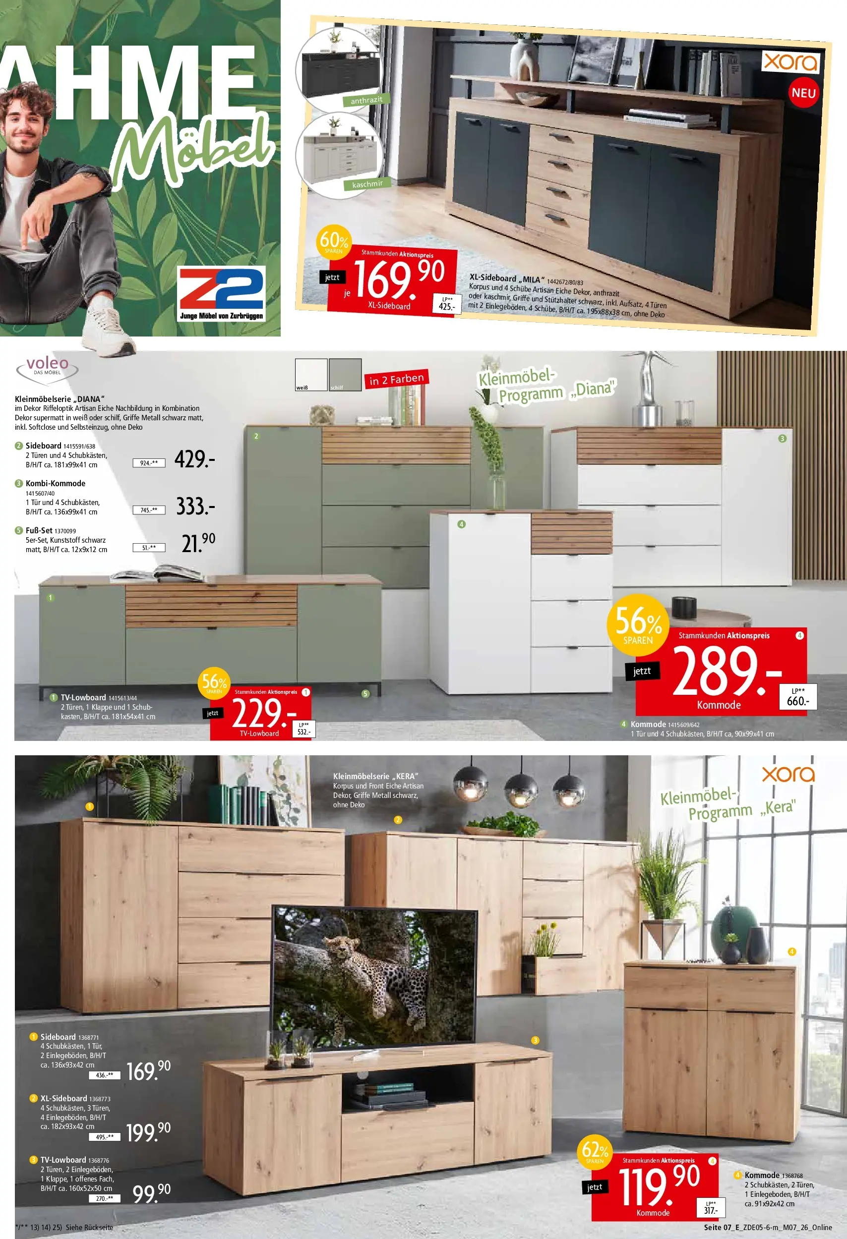 Zurbrüggen - Zurbrüggen: Unschlagbar günstig (ab 15.05.2026) zum Blättern | Seite: 21 | Produkte: Sideboard, Kommode, Tür