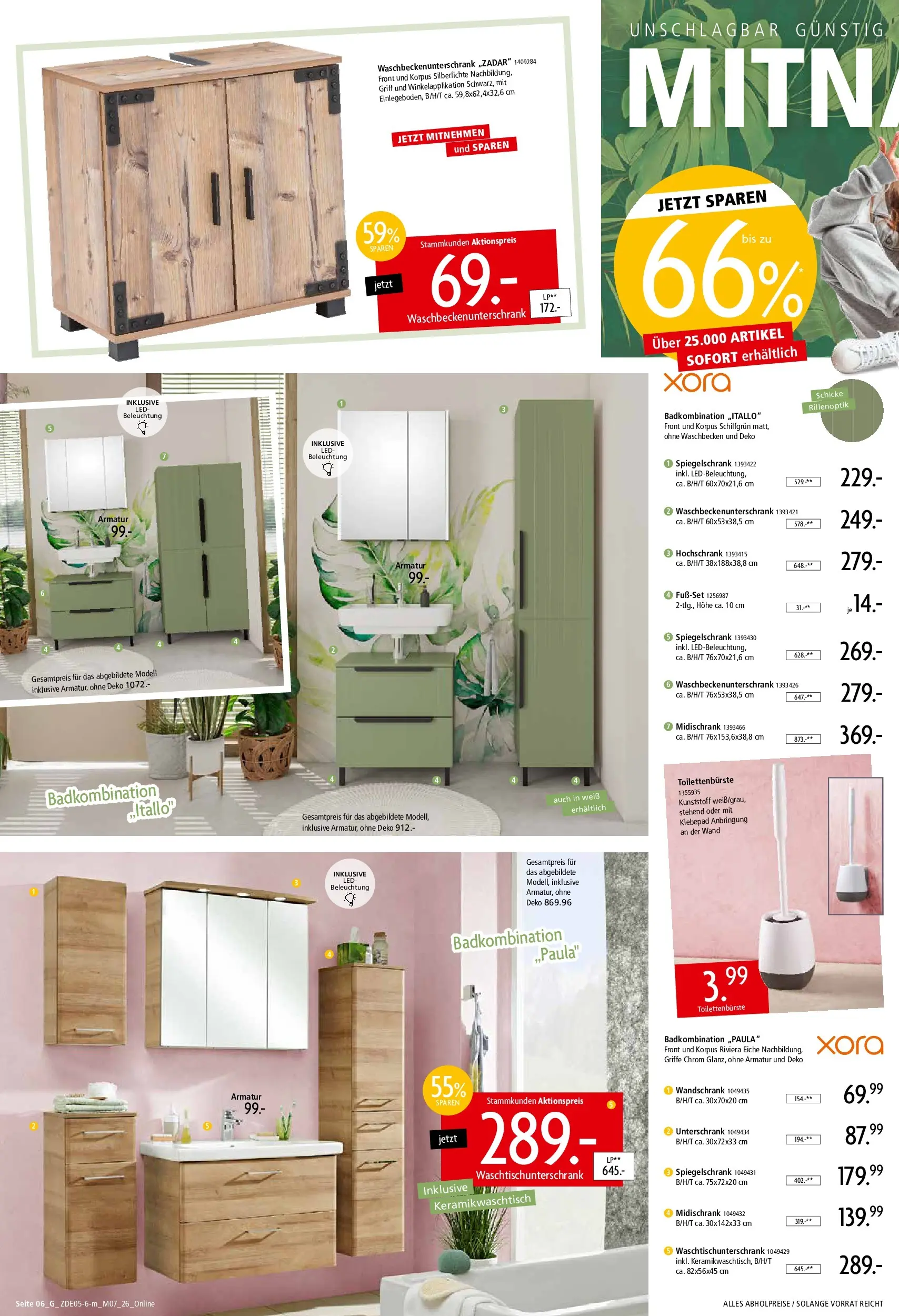 Zurbrüggen - Zurbrüggen: Unschlagbar günstig (ab 15.05.2026) zum Blättern | Seite: 24 | Produkte: Waschbecken, Spiegelschrank, Unterschrank, Midischrank