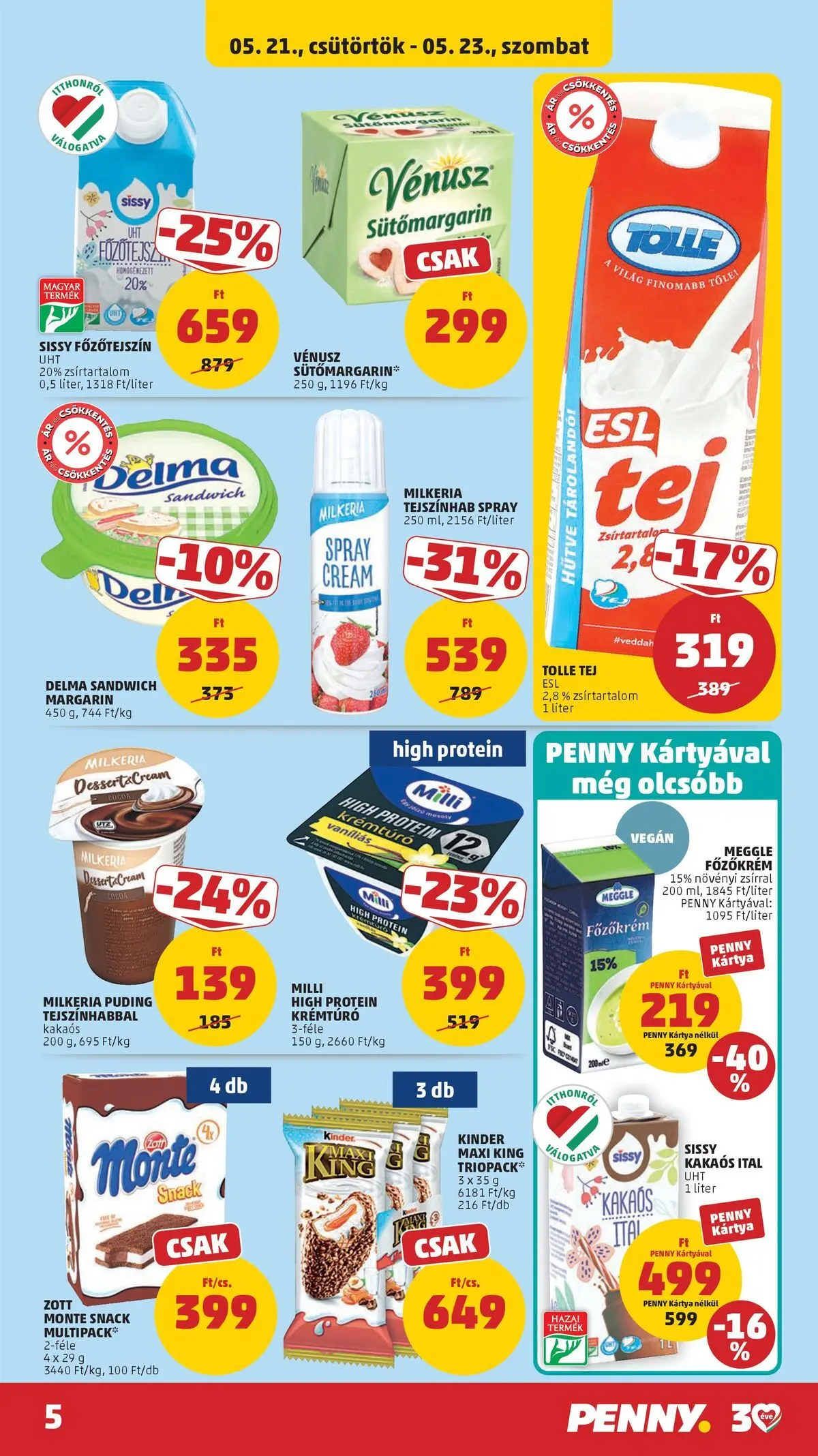 PENNY - Penny újság érvényessége 2026.05.27-ig: 2026.05.20.-tól lapozható | Oldal: 5