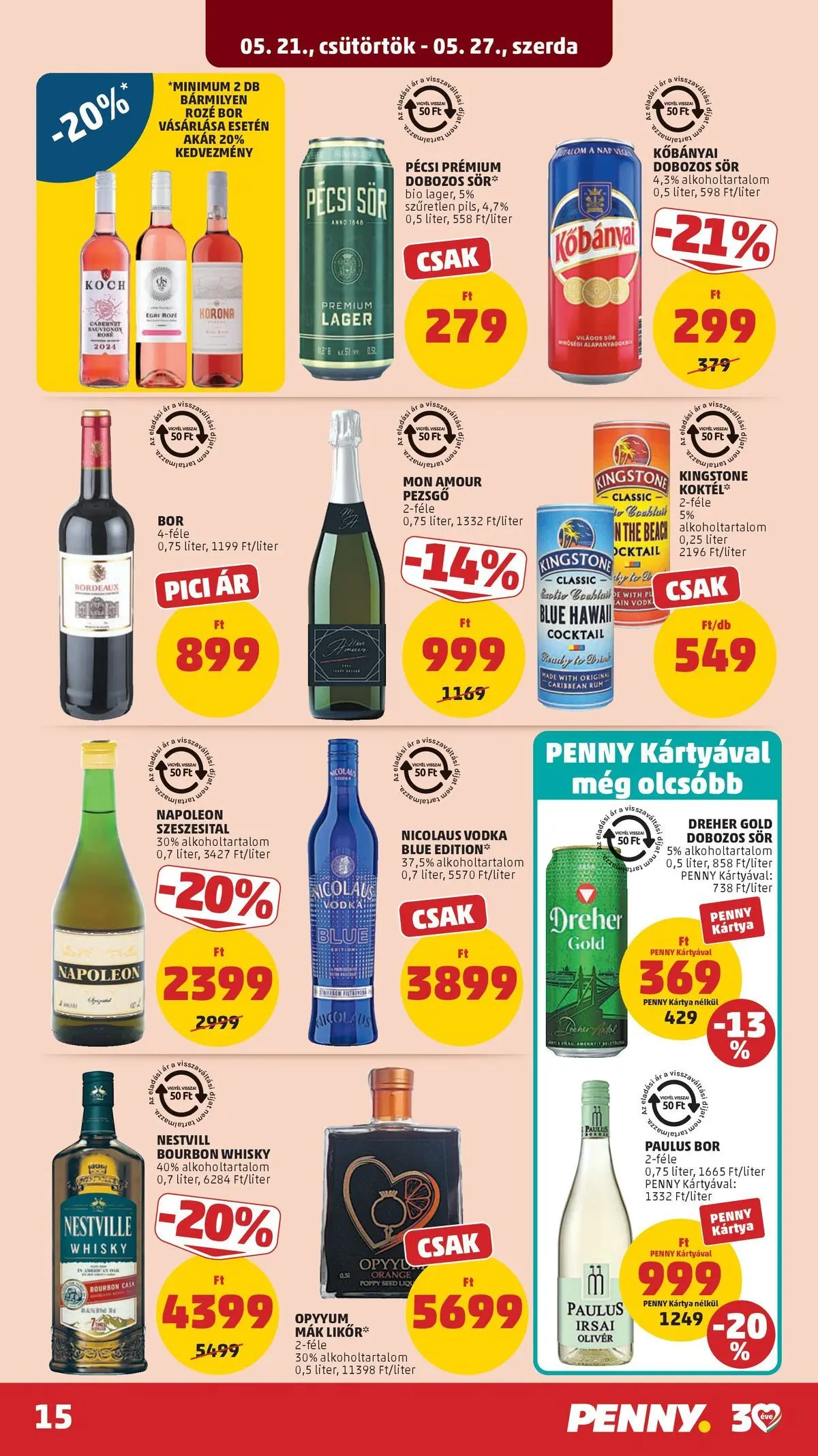 PENNY - Penny újság érvényessége 2026.05.27-ig: 2026.05.20.-tól lapozható | Oldal: 15