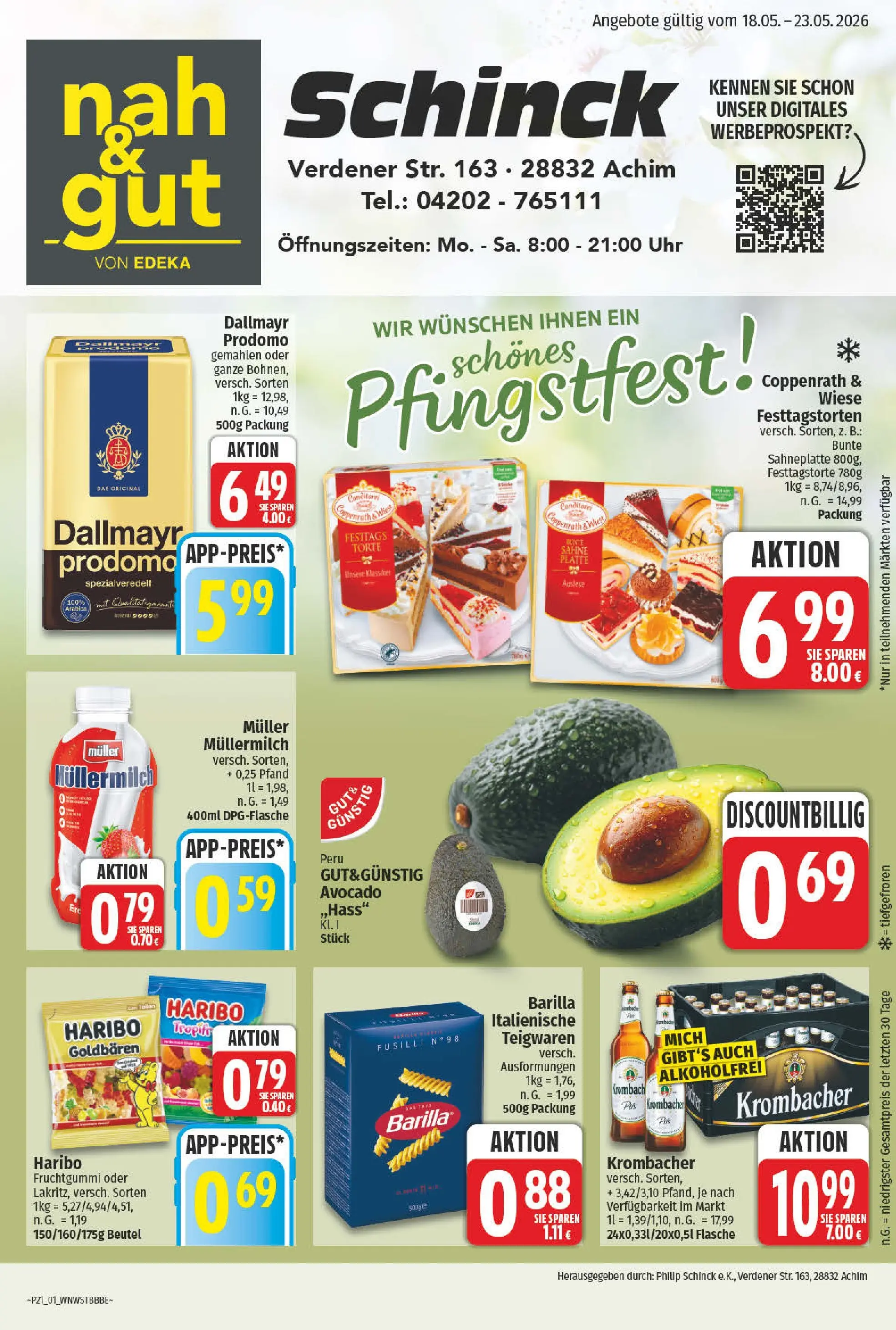 Angebote - Wochenangebote (ab 17.05.2026) zum Blättern | Seite: 1 | Produkte: Haribo, Avocado, Dallmayr, Krombacher