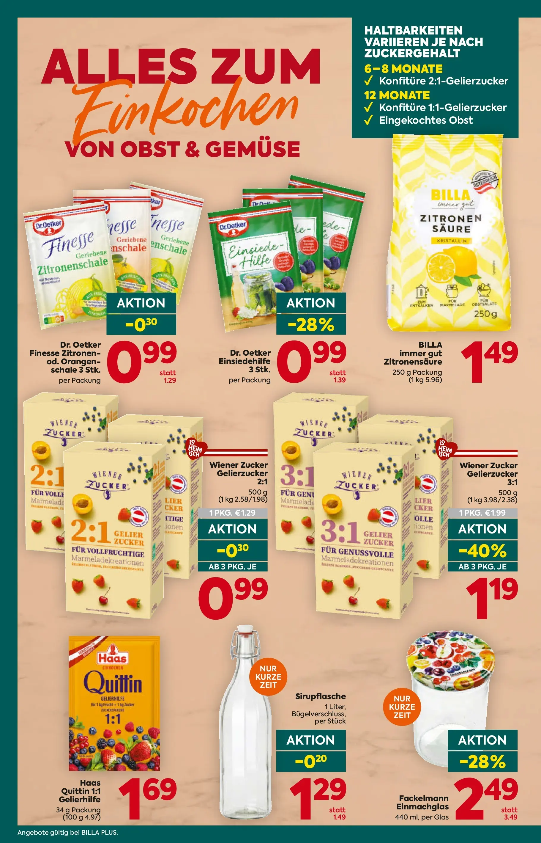 Billa Plus Flugblatt - Niederösterreich von 21.05.2026 - Aktuelle Angebote | Seite: 6 | Produkte: Gemüse, Obst, Zucker, Orangen