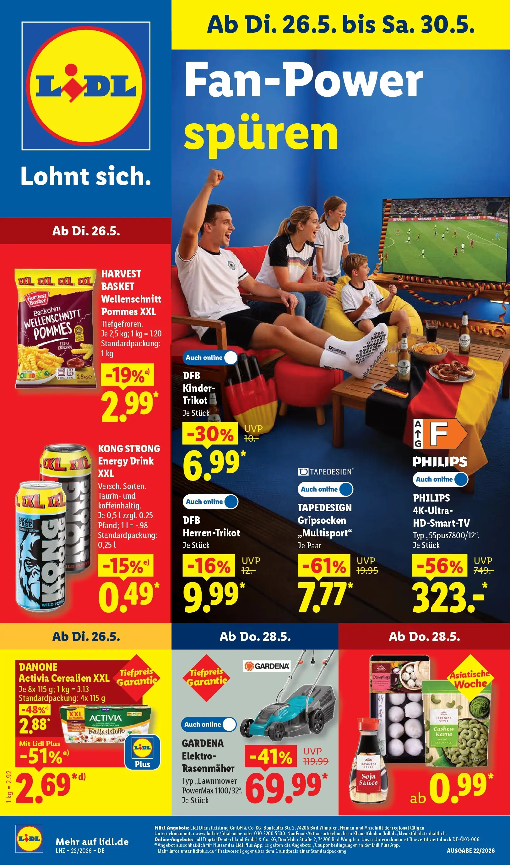 Lidl Prospekt Villingen-schwenningen (ab 24.05.2026) » Angebote online | Seite: 1 | Produkte: Philips, Activia, Rasenmäher, Backofen Lidl Prospekt Villingen-schwenningen (ab 24.05.2026) zum Blättern » Angebote | Seite: 1 | Produkte: Philips, Activia, Rasenmäher, Backofen