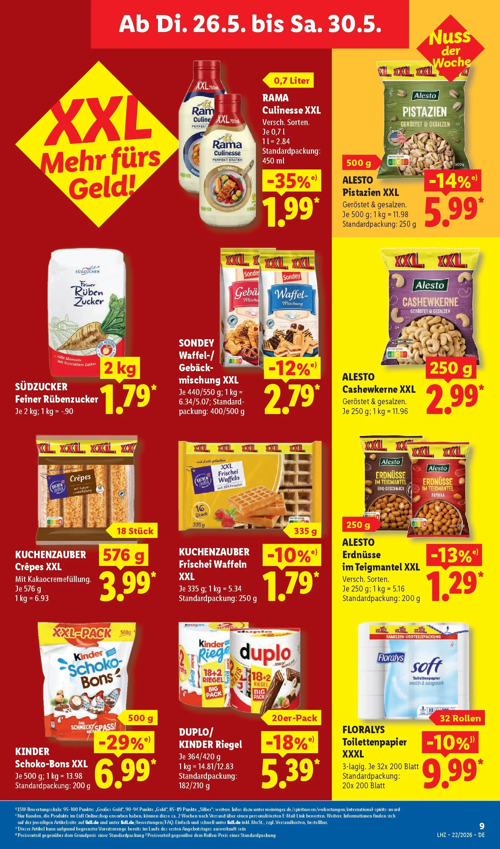 Lidl Prospekt Villingen-schwenningen (ab 24.05.2026) » Angebote online | Seite: 15 | Produkte: Erdnüsse, Pistazien, Waffeln, Paprika Lidl Prospekt Villingen-schwenningen (ab 24.05.2026) zum Blättern » Angebote | Seite: 15 | Produkte: Erdnüsse, Pistazien, Waffeln, Paprika
