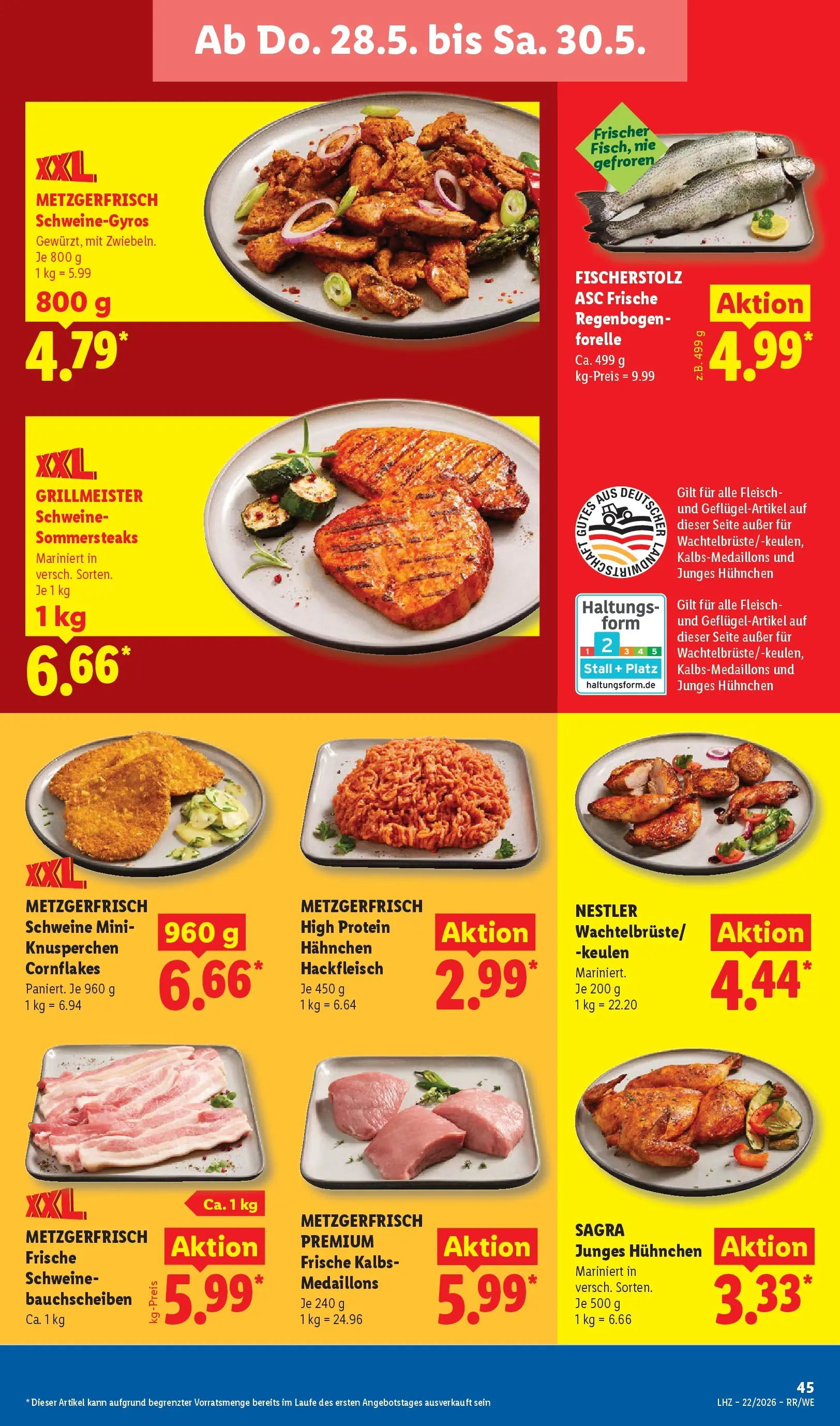Lidl Prospekt Zülpich (ab 24.05.2026) zum Blättern » Angebote | Seite: 63 | Produkte: Hahnchen, Fleisch, Hackfleisch