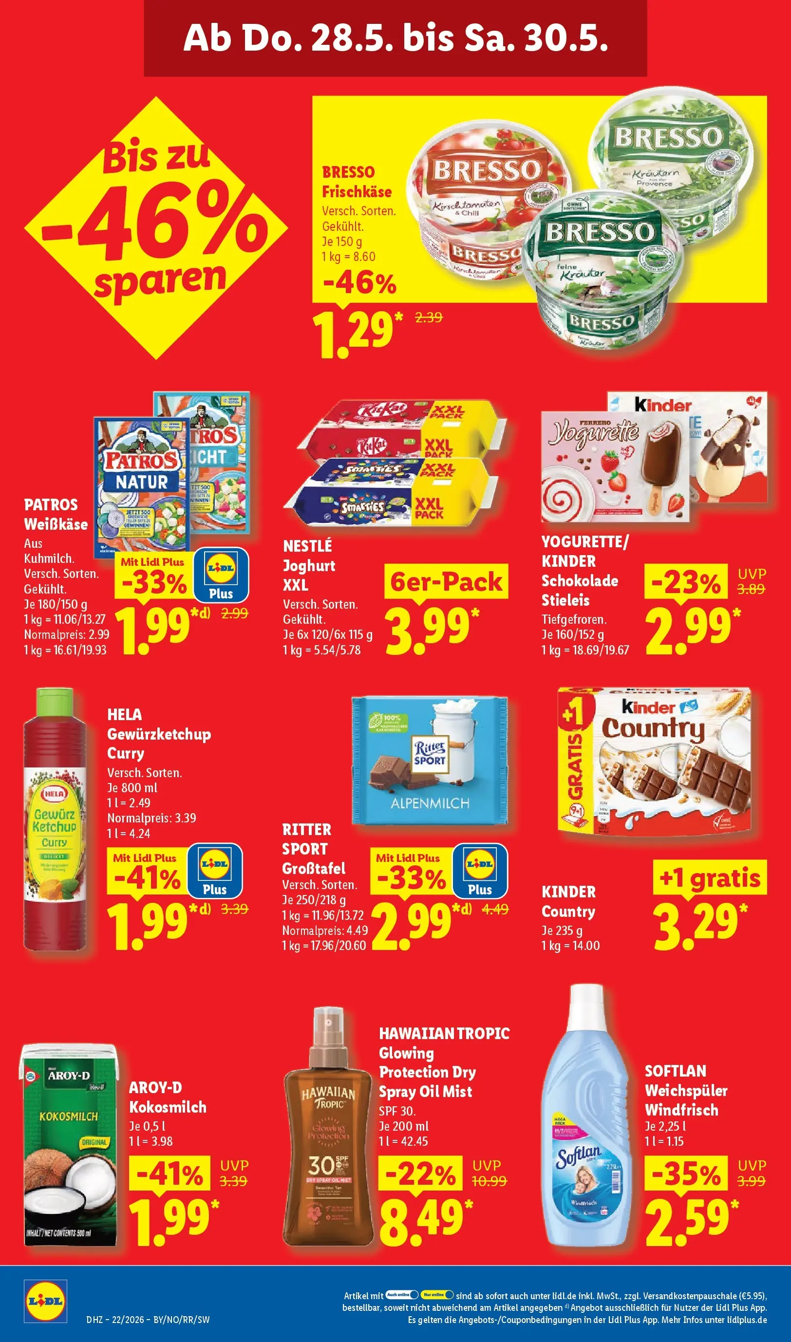 Lidl Prospekt Villingen-schwenningen (ab 24.05.2026) » Angebote online | Seite: 66 | Produkte: Yogurette, Ritter sport, Patros, Bresso Lidl Prospekt Villingen-schwenningen (ab 24.05.2026) zum Blättern » Angebote | Seite: 66 | Produkte: Yogurette, Ritter sport, Patros, Bresso