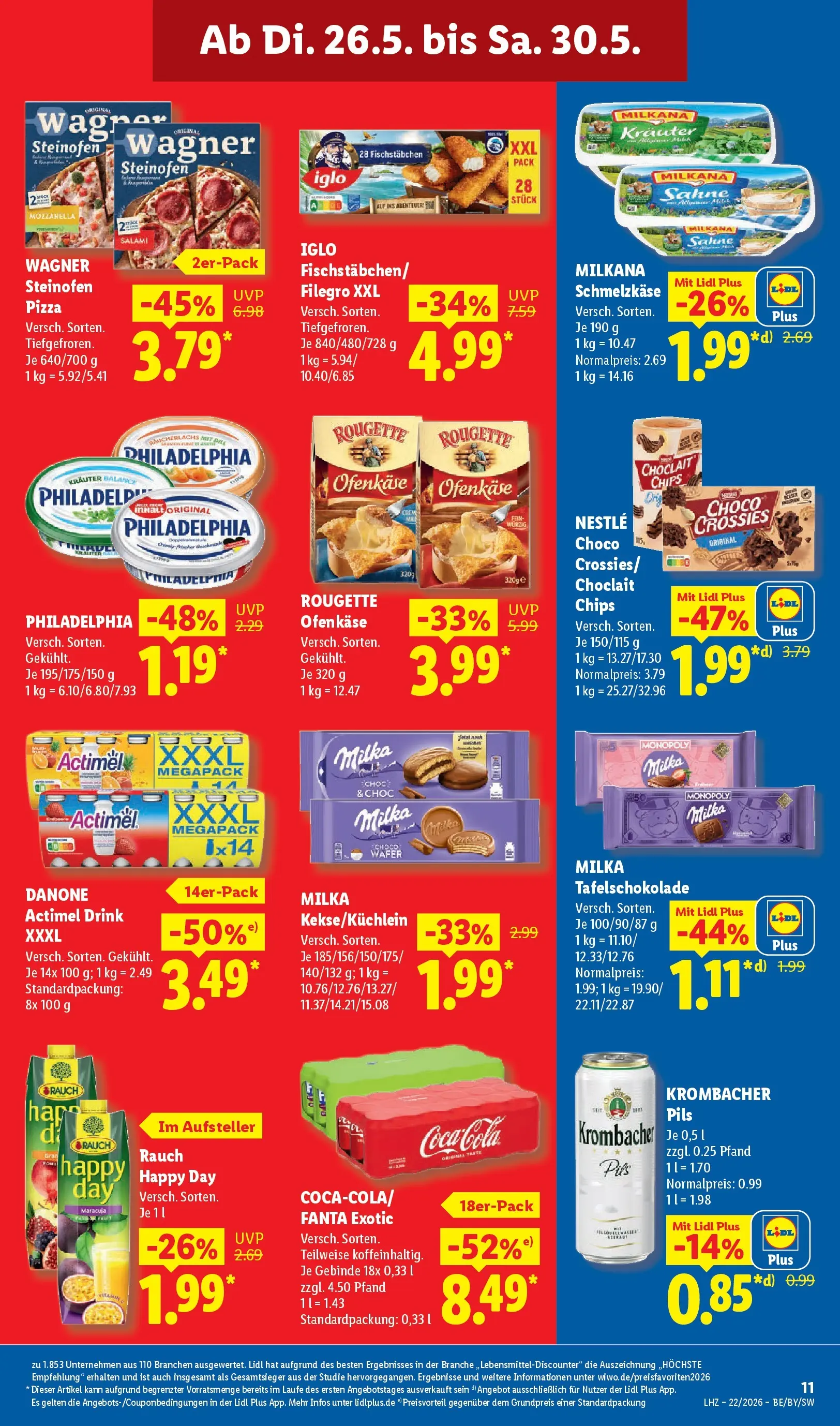 Lidl Prospekt Mahlow (ab 24.05.2026) » Angebote online | Seite: 17 | Produkte: Milkana, Philadelphia, Iglo, Chips Lidl Prospekt Mahlow (ab 24.05.2026) zum Blättern » Angebote | Seite: 17 | Produkte: Milkana, Philadelphia, Iglo, Chips