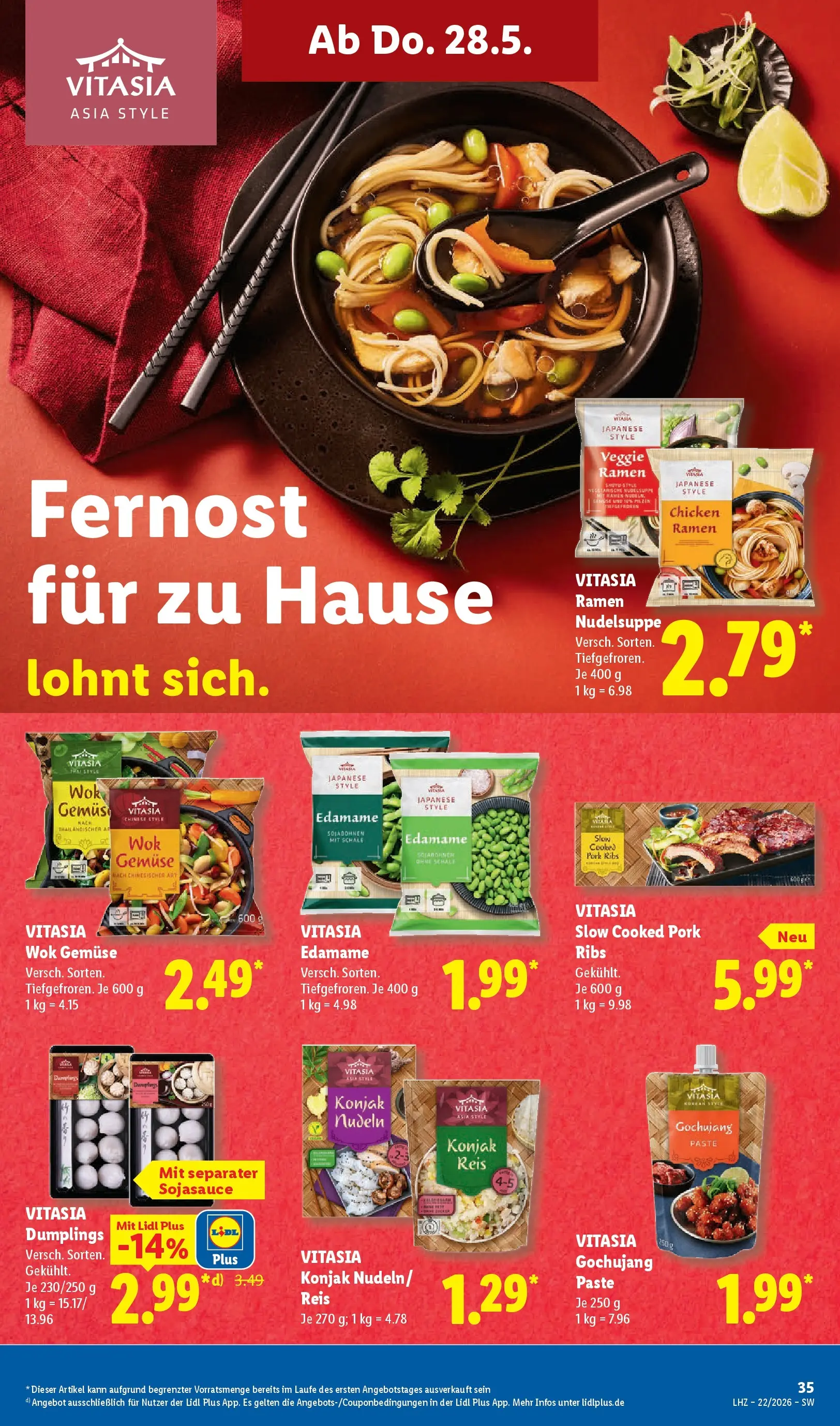 Lidl Prospekt Villingen-schwenningen (ab 24.05.2026) » Angebote online | Seite: 54 | Produkte: Gemüse, Reis, Nudeln, Wok Lidl Prospekt Villingen-schwenningen (ab 24.05.2026) zum Blättern » Angebote | Seite: 54 | Produkte: Gemüse, Reis, Nudeln, Wok