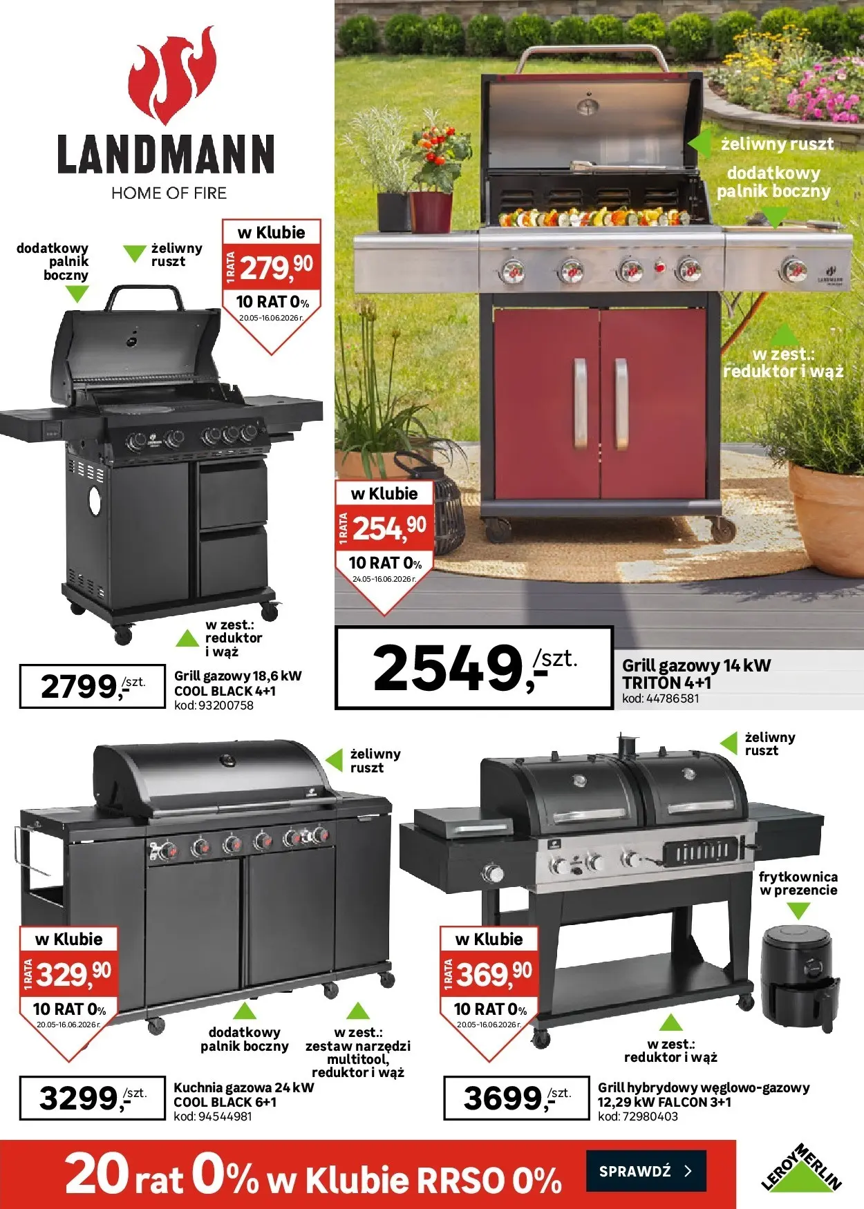 Leroy Merlin - Udany remont z Leroy Merlin do 16.06! od (19.05.2026 - 16.06.2026) | Strona: 7 | Produkty: Grill gazowy, Zestaw narzędzi, Frytkownica, Ruszt