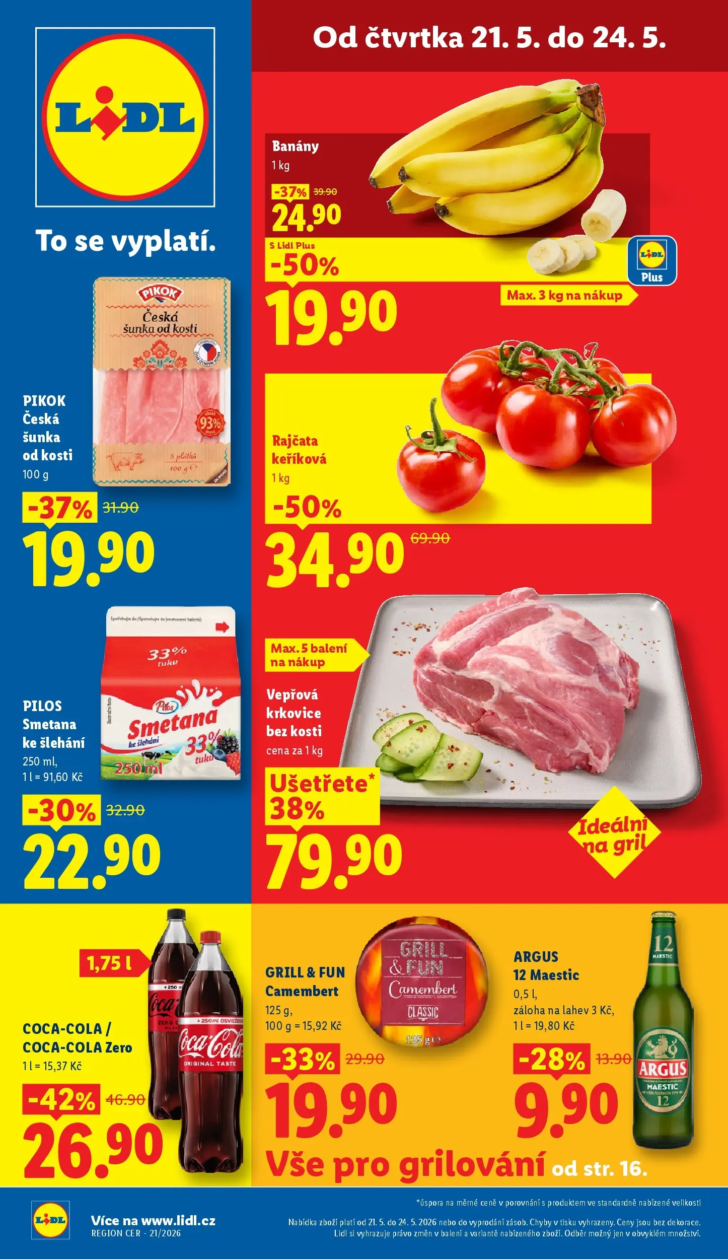 Lidl leták od 20.05.2026 - Nový akční leták | Strana: 1 | Produkty: Rajčata, Coca cola, Gril, Pikok