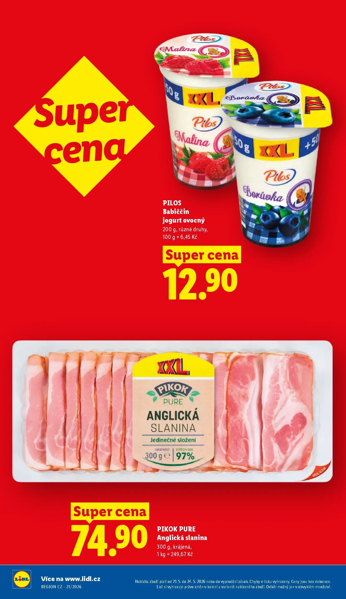 Lidl leták od 20.05.2026 - Nový akční leták | Strana: 6 | Produkty: Jogurt, Anglická slanina, Slanina, Pikok