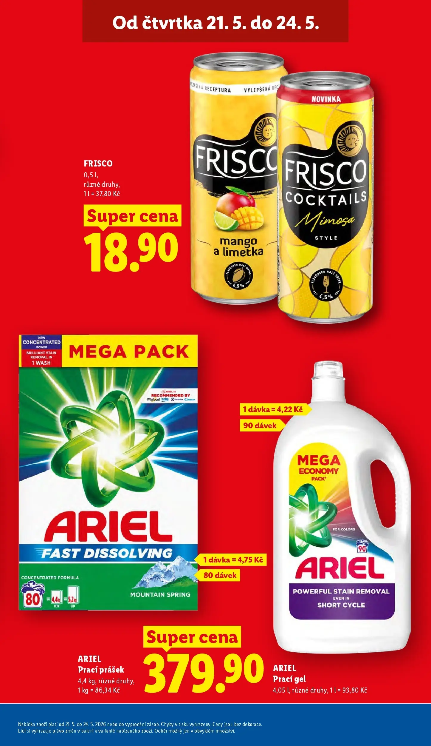 Lidl leták od 20.05.2026 - Nový akční leták | Strana: 7 | Produkty: Mango, Prací gel, Ariel, Prací Prášek
