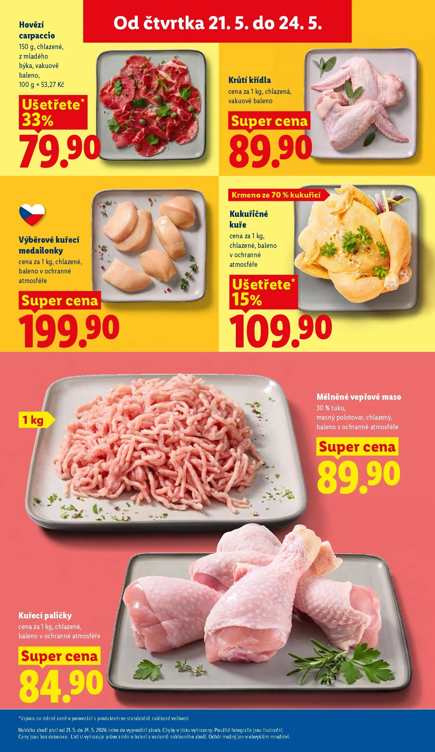 Lidl leták od 20.05.2026 - Nový akční leták | Strana: 13 | Produkty: Hovězí carpaccio, Maso, Kuře, Carpaccio