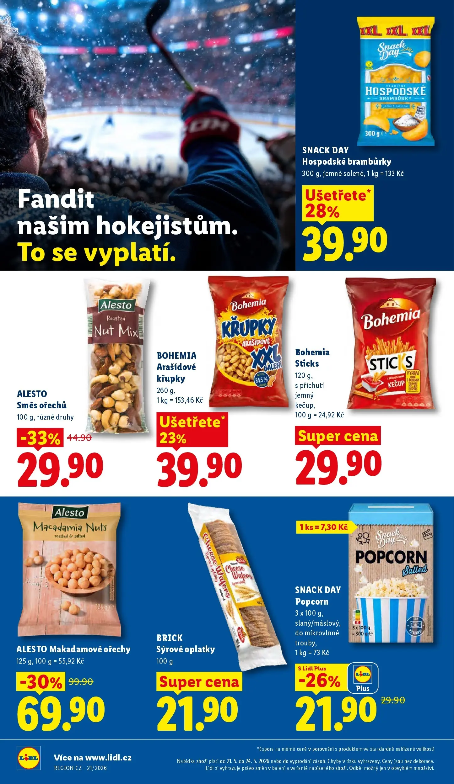 Lidl leták od 20.05.2026 - Nový akční leták | Strana: 20 | Produkty: Bramburky, Kečup, Ořechy, Oplatky