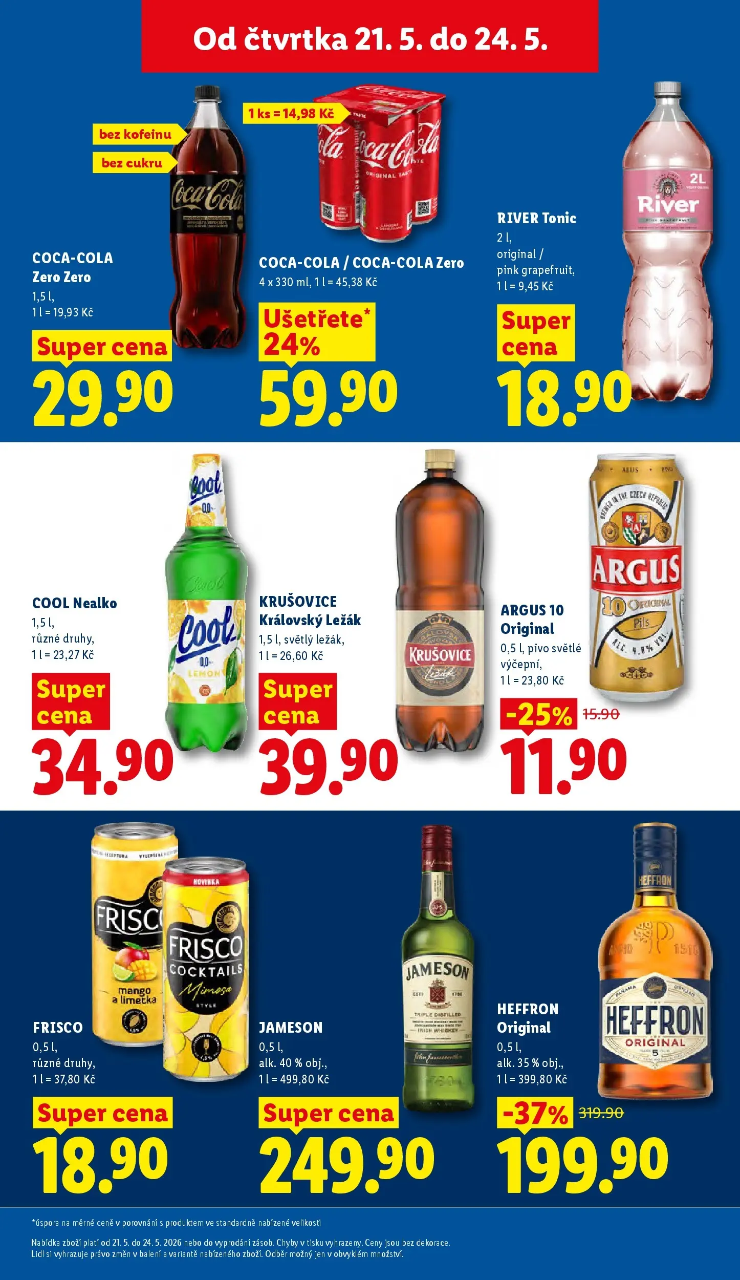 Lidl leták od 20.05.2026 - Nový akční leták | Strana: 21 | Produkty: Whiskey, Jameson, Heffron, Argus