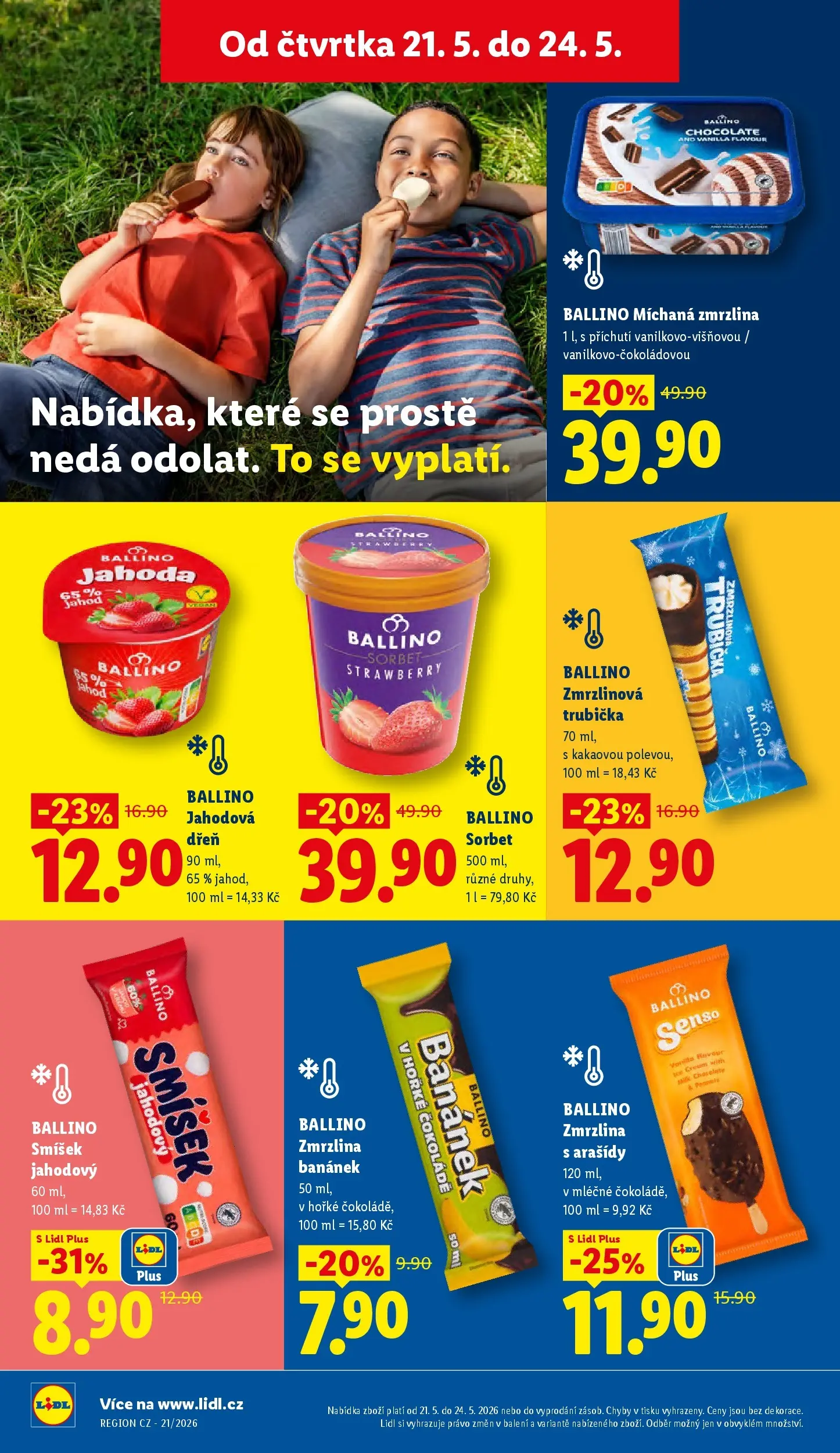 Lidl leták od 20.05.2026 - Nový akční leták | Strana: 24 | Produkty: Zmrzlina, Arašídy, Sorbet