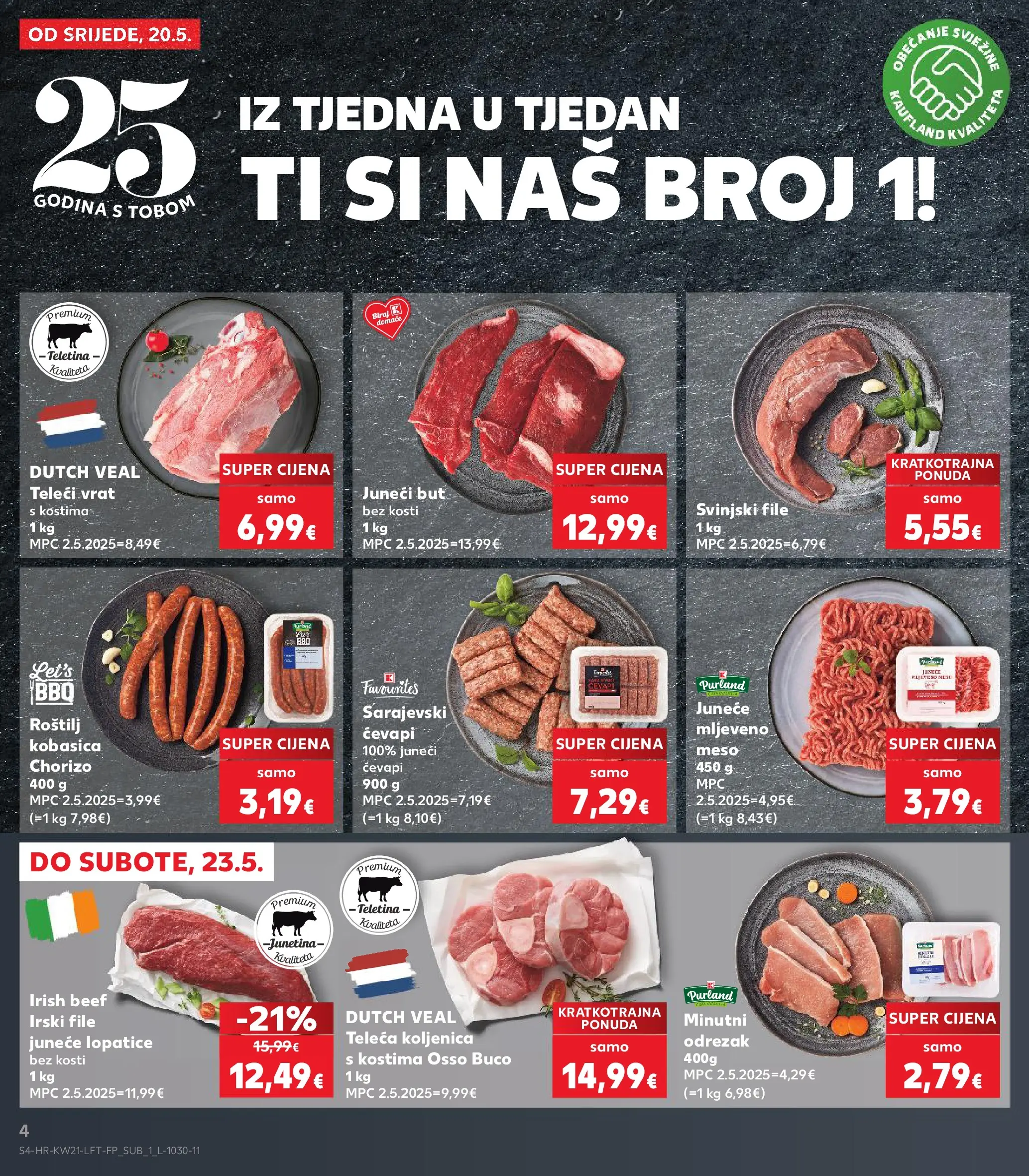 Kaufland - Kaufland katalog do 26.05.2026 novi od 19.05.2026 na listanje > letak digitalni | Stranica: 4 | Proizvodi: Roštilj, Meso, Mljeveno meso, Svinjski file