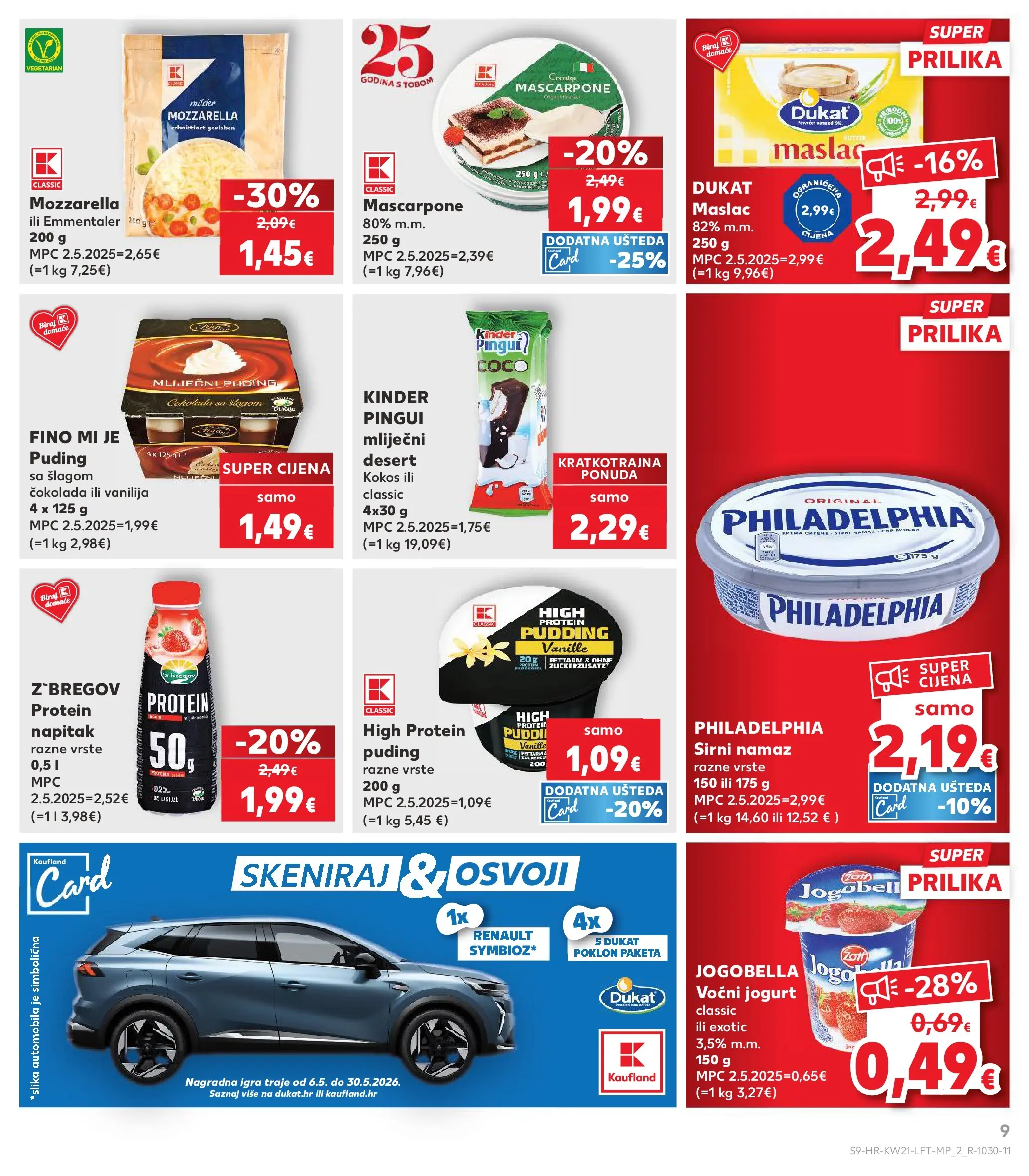 Kaufland - Kaufland katalog do 26.05.2026 novi od 19.05.2026 na listanje > letak digitalni | Stranica: 9 | Proizvodi: Maslac, Jogurt, Čokolada, Igra
