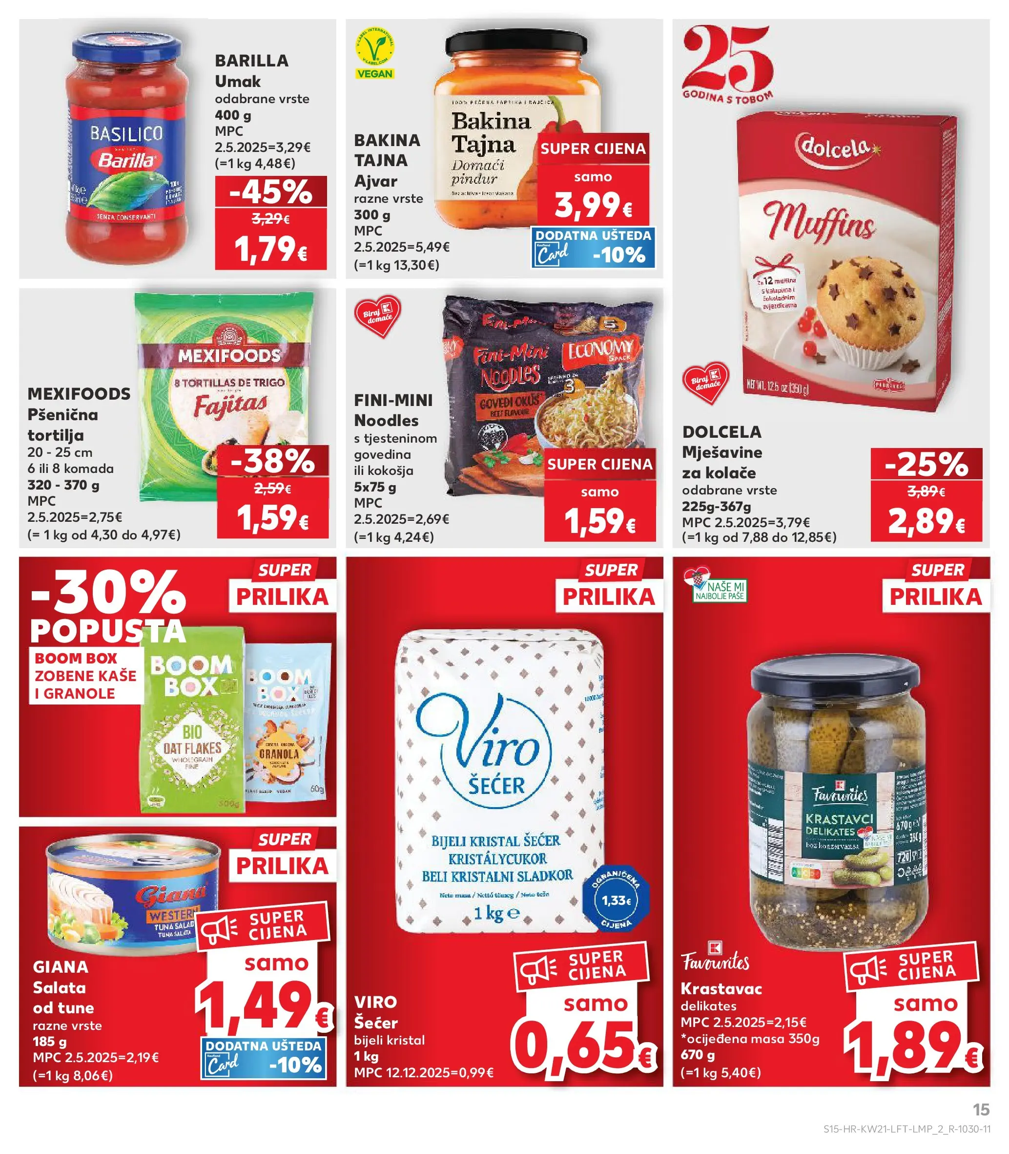 Kaufland - Kaufland katalog do 26.05.2026 novi od 19.05.2026 na listanje > letak digitalni | Stranica: 15 | Proizvodi: Krastavci, Salata, Šećer, Pinđur