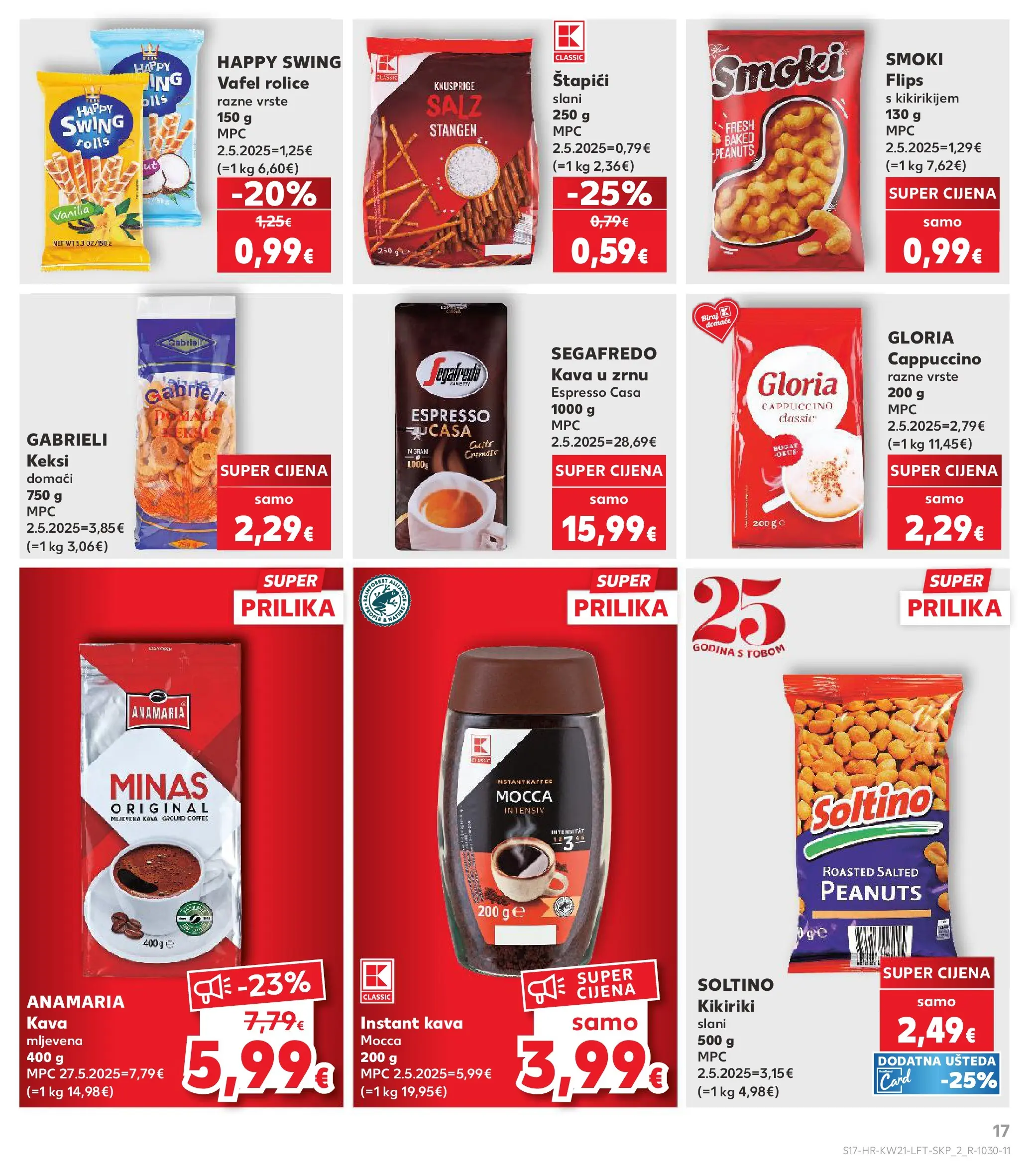 Kaufland - Kaufland katalog do 26.05.2026 novi od 19.05.2026 na listanje > letak digitalni | Stranica: 17 | Proizvodi: Flips, Kava, Štapići, Cappuccino