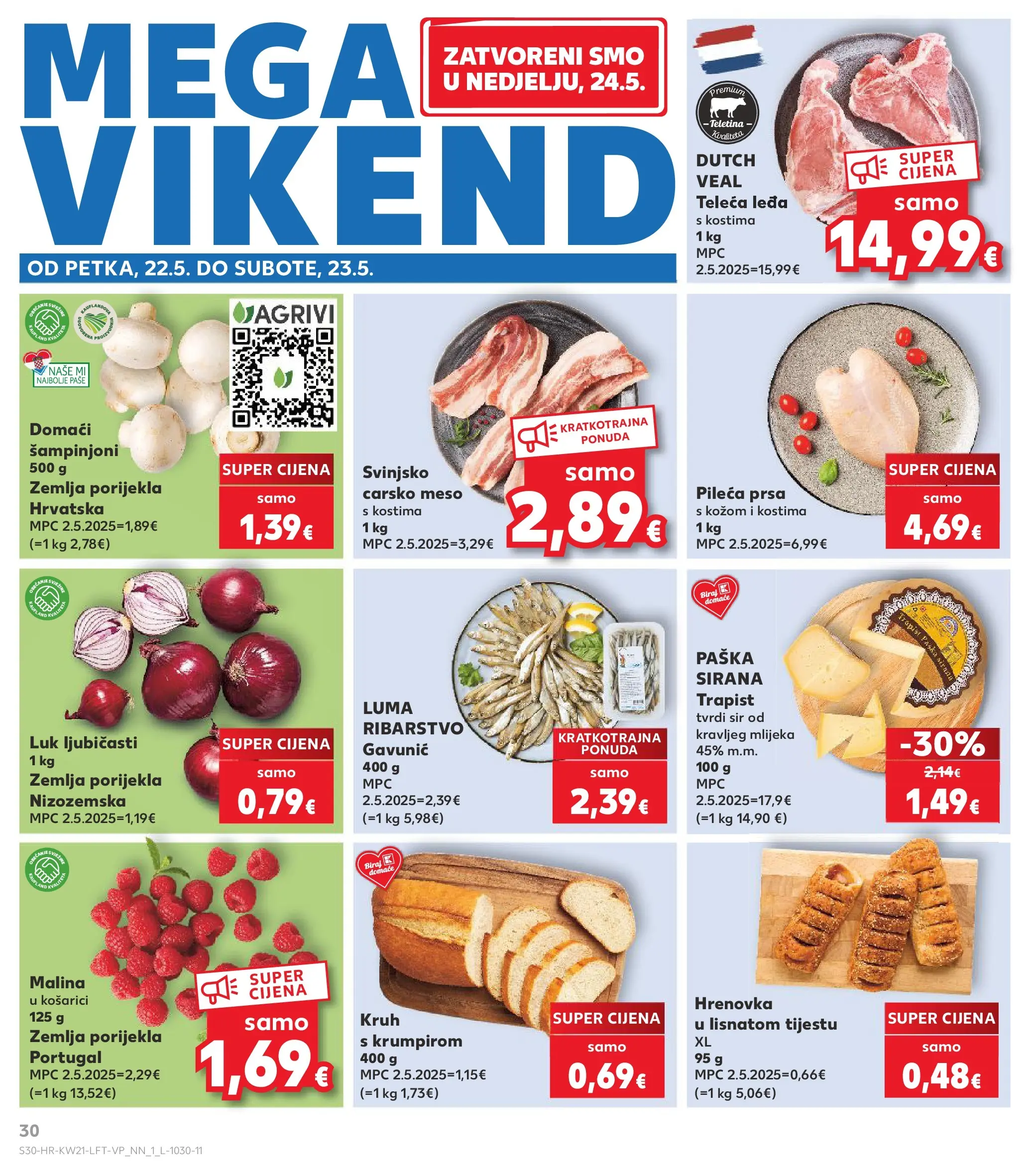 Kaufland - Kaufland katalog do 26.05.2026 novi od 19.05.2026 na listanje > letak digitalni | Stranica: 30 | Proizvodi: Carsko meso, Meso, Luk, Tvrdi sir