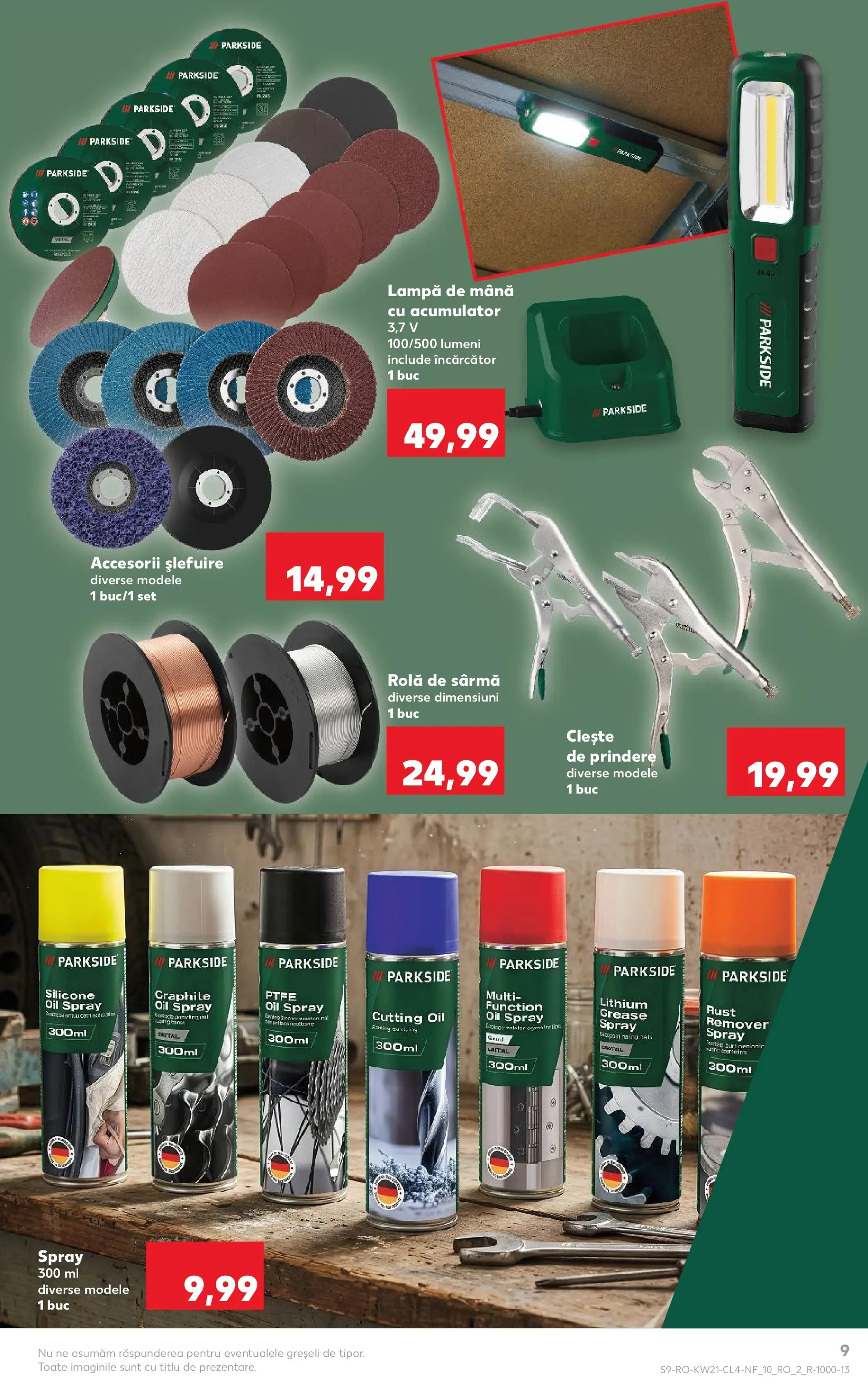 Kaufland Viseu de Sus 19.05.2026 - Revista si Oferta | Pagină: 9 | Produse: Încărcător, Clește, Lampă