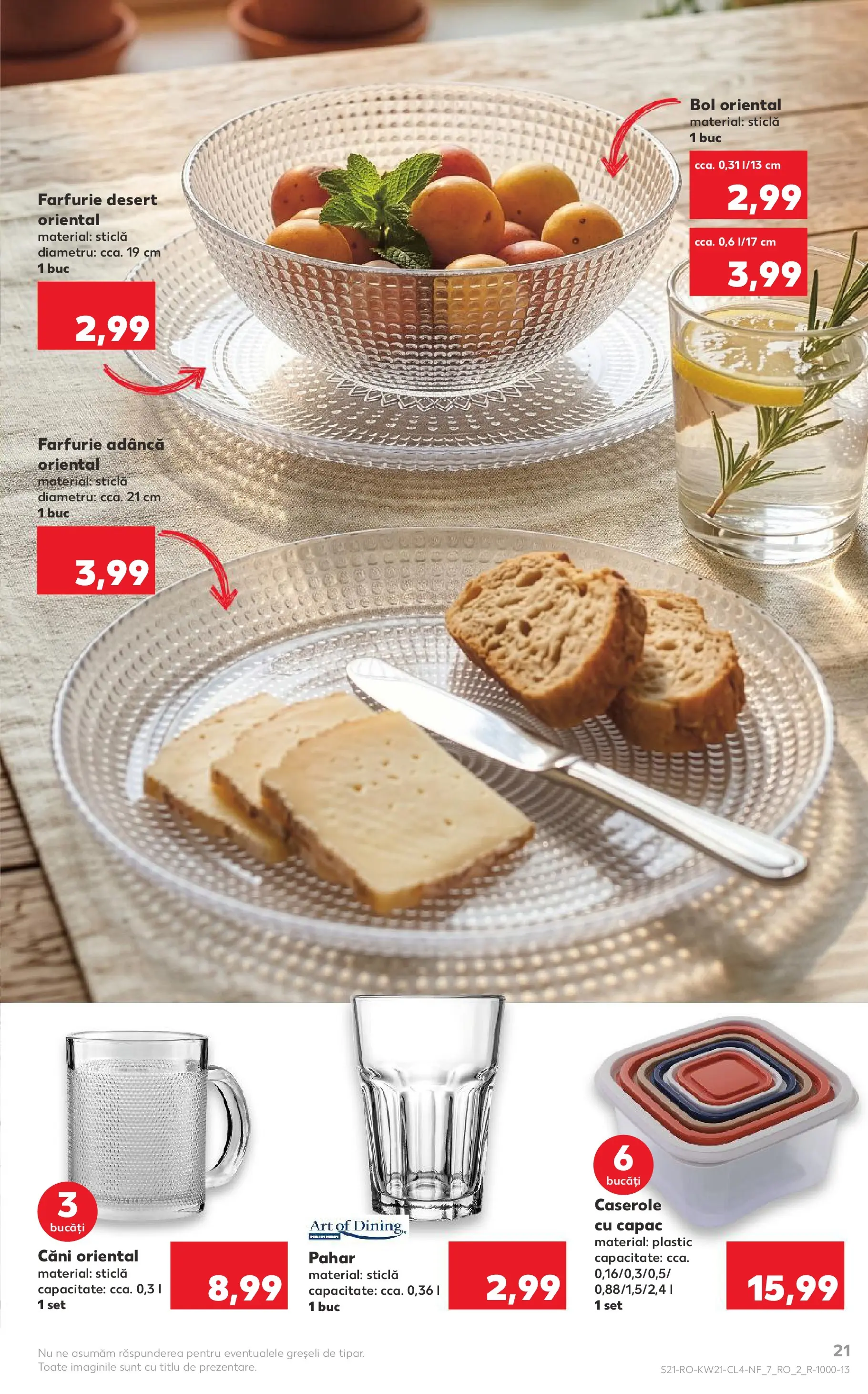 Kaufland Viseu de Sus 19.05.2026 - Revista si Oferta | Pagină: 21 | Produse: Caserole, Bol, Farfurie