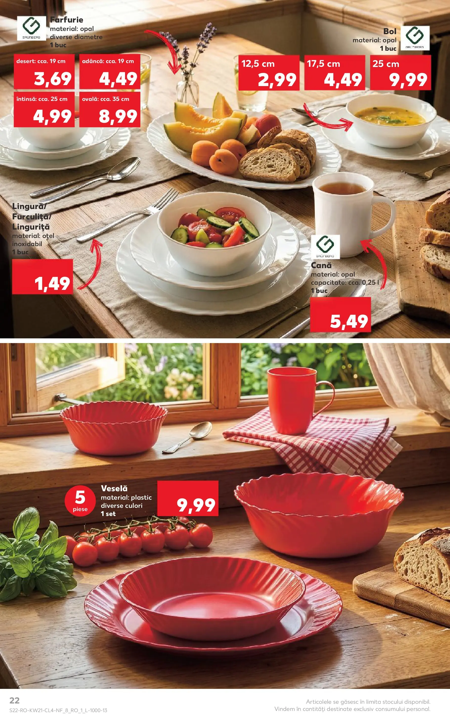 Kaufland Viseu de Sus 19.05.2026 - Revista si Oferta | Pagină: 22 | Produse: Bol, Farfurie
