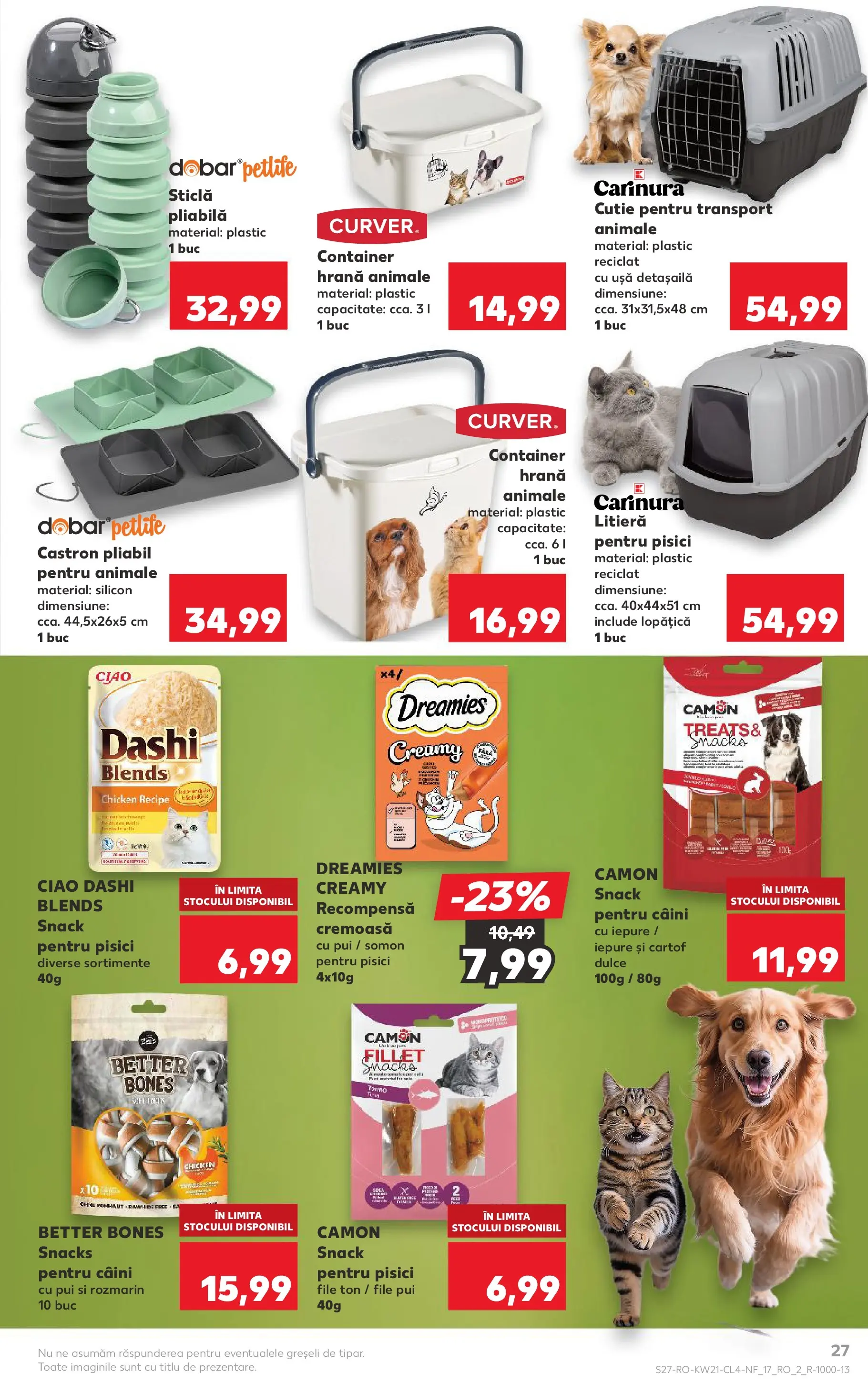 Kaufland Viseu de Sus 19.05.2026 - Revista si Oferta | Pagină: 27 | Produse: Hacıyatmaz Kedi Oyuncağı, Cutie, Ușă