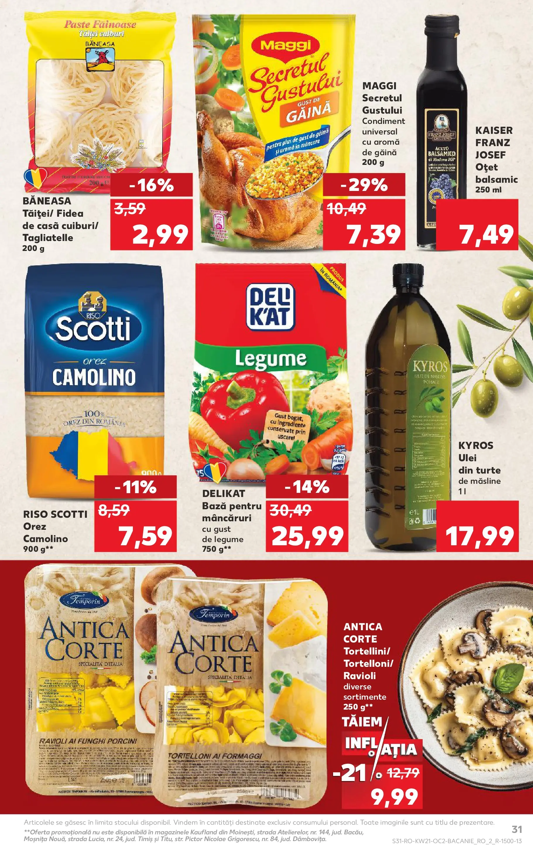 Kaufland Baia Mare 20.05.2026 || Revista si Oferte | Pagină: 31 | Produse: Oțet, Orez, Paste, Legume Kaufland Baia Mare 20.05.2026 - Revista si Oferta | Pagină: 31 | Produse: Oțet, Orez, Paste, Legume