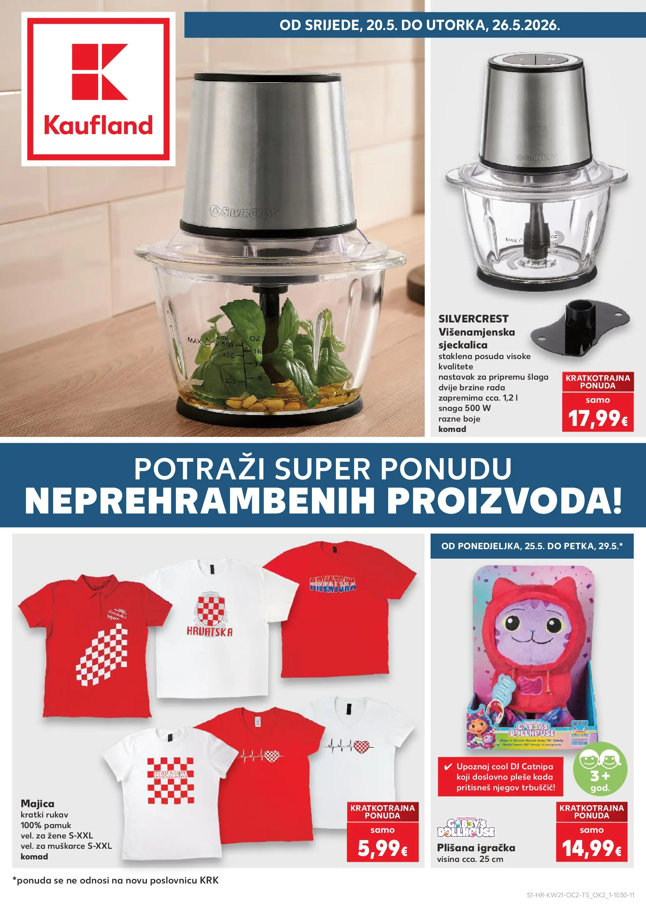 Kaufland - Kaufland katalog do 26.05.2026 novi od 19.05.2026 na listanje > letak digitalni | Stranica: 1 | Proizvodi: Majica, Sjeckalica