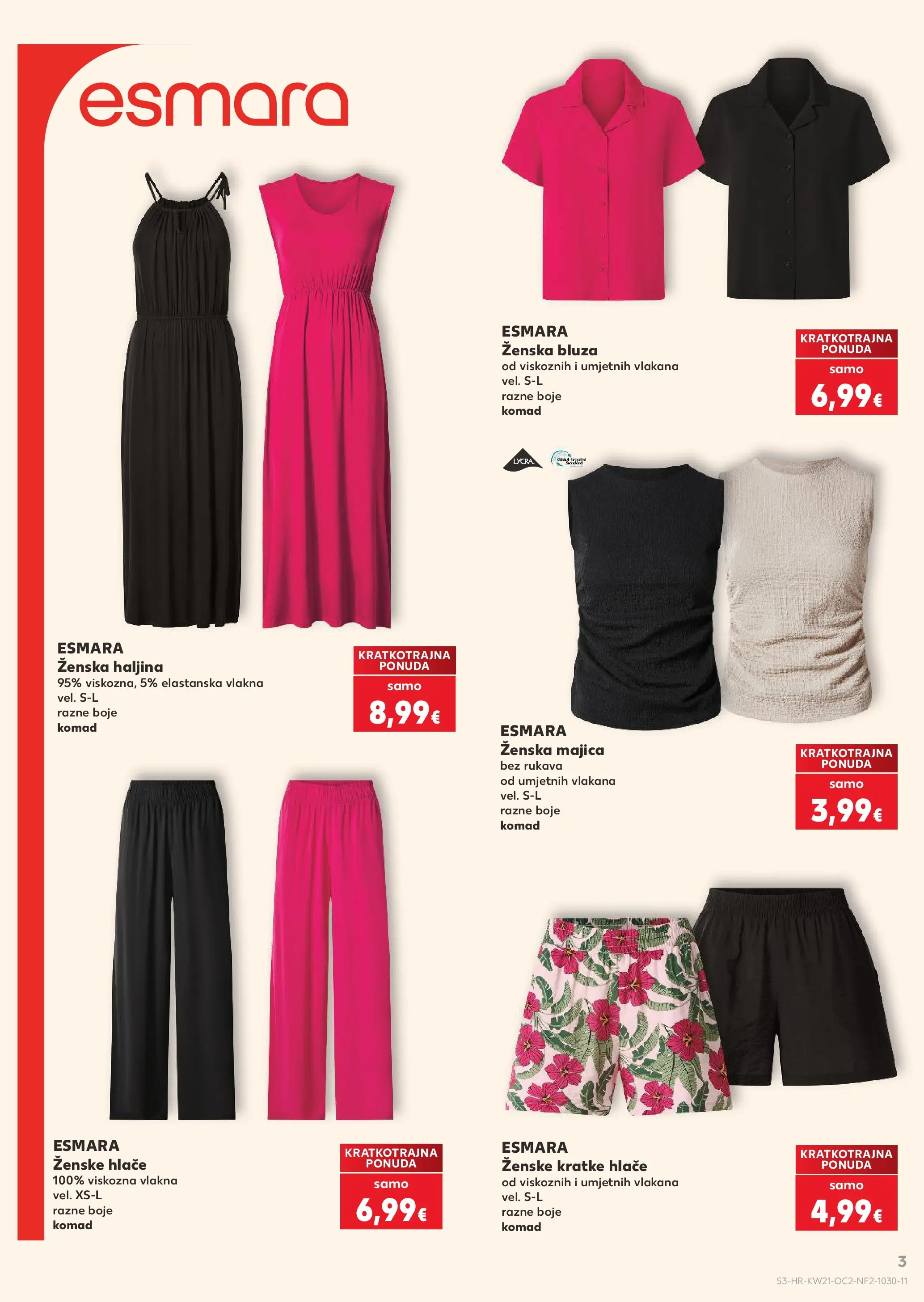 Kaufland - Kaufland katalog do 26.05.2026 novi od 19.05.2026 na listanje > letak digitalni | Stranica: 3 | Proizvodi: Bluza, Majica, Hlače, Haljina
