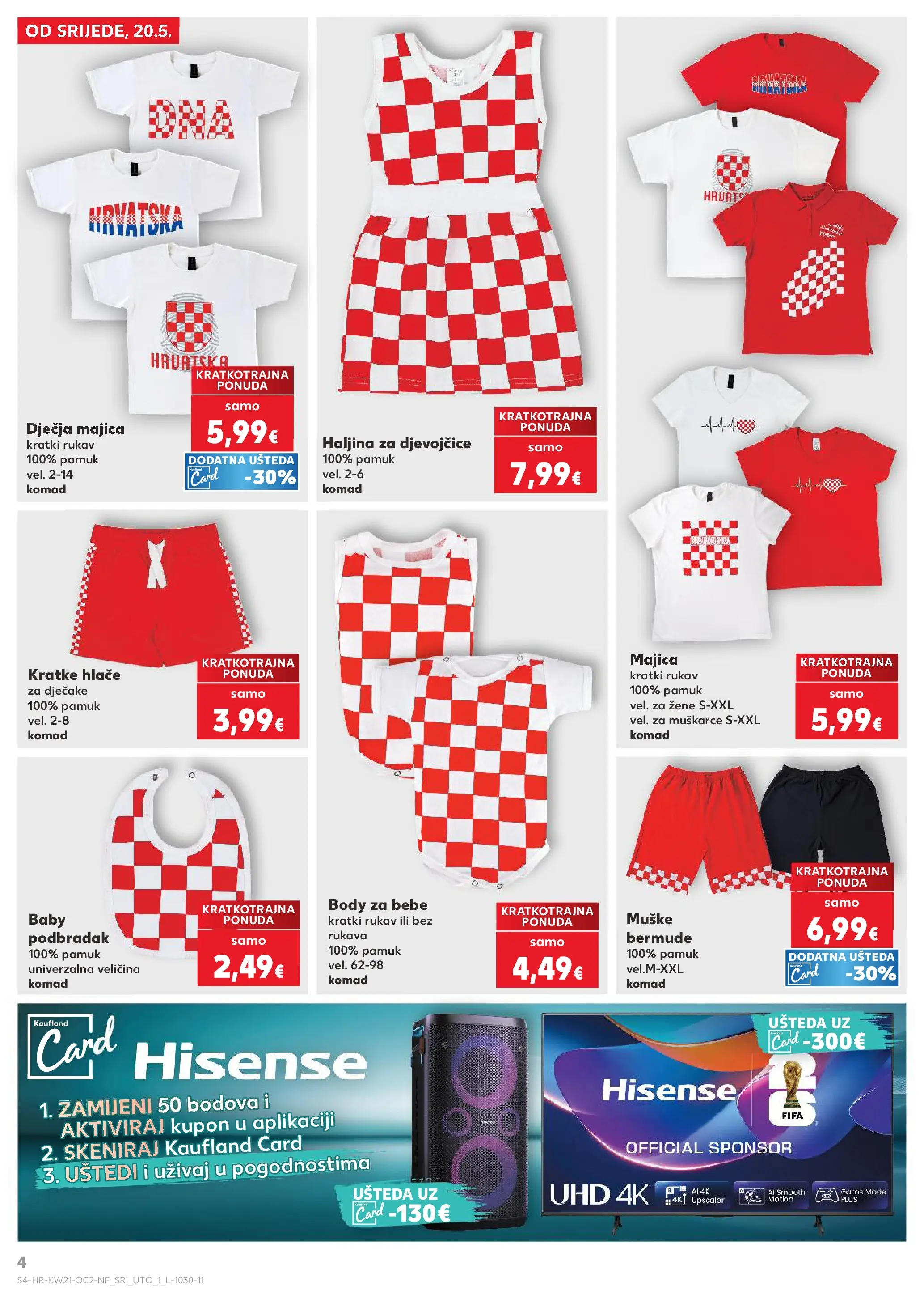 Kaufland - Kaufland katalog do 26.05.2026 novi od 19.05.2026 na listanje > letak digitalni | Stranica: 4 | Proizvodi: Majica, Hlače, Kratke hlače, Haljina