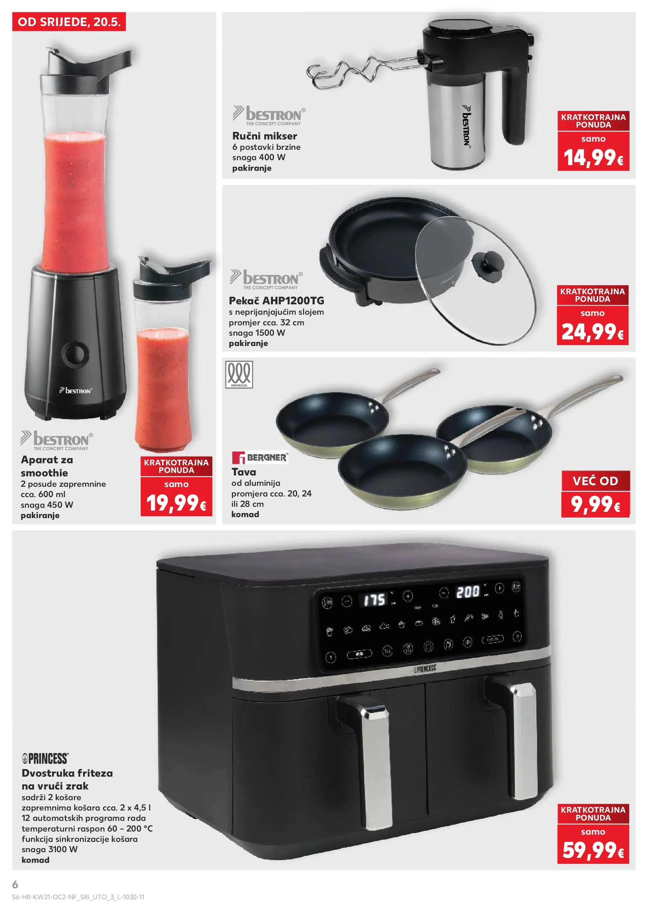 Kaufland - Kaufland katalog do 26.05.2026 novi od 19.05.2026 na listanje > letak digitalni | Stranica: 6 | Proizvodi: Košara, Smoothie, Pan, Tava