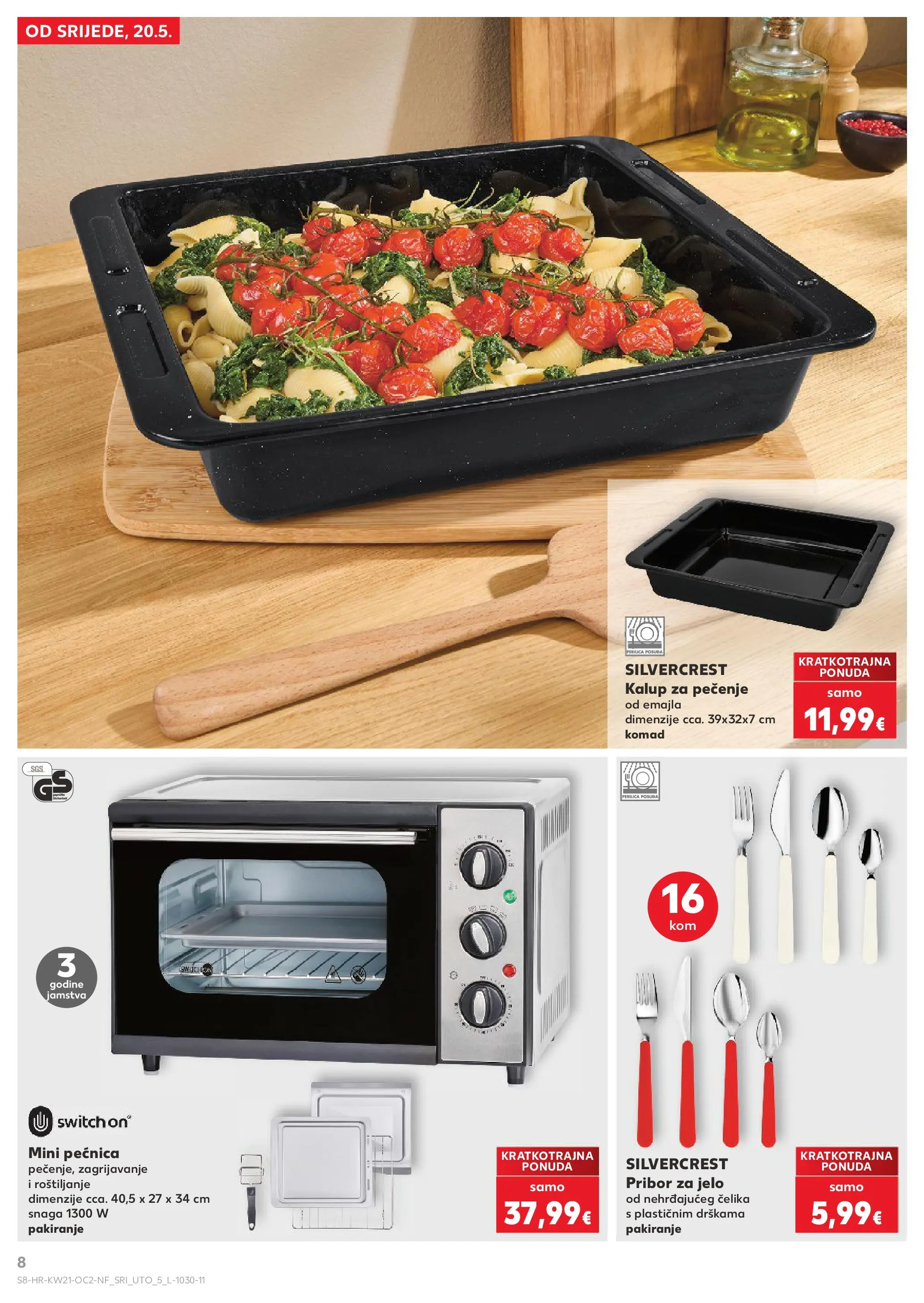 Kaufland - Kaufland katalog do 26.05.2026 novi od 19.05.2026 na listanje > letak digitalni | Stranica: 8 | Proizvodi: Perilica posuđa, Pan, Pribor za jelo, Pećnica