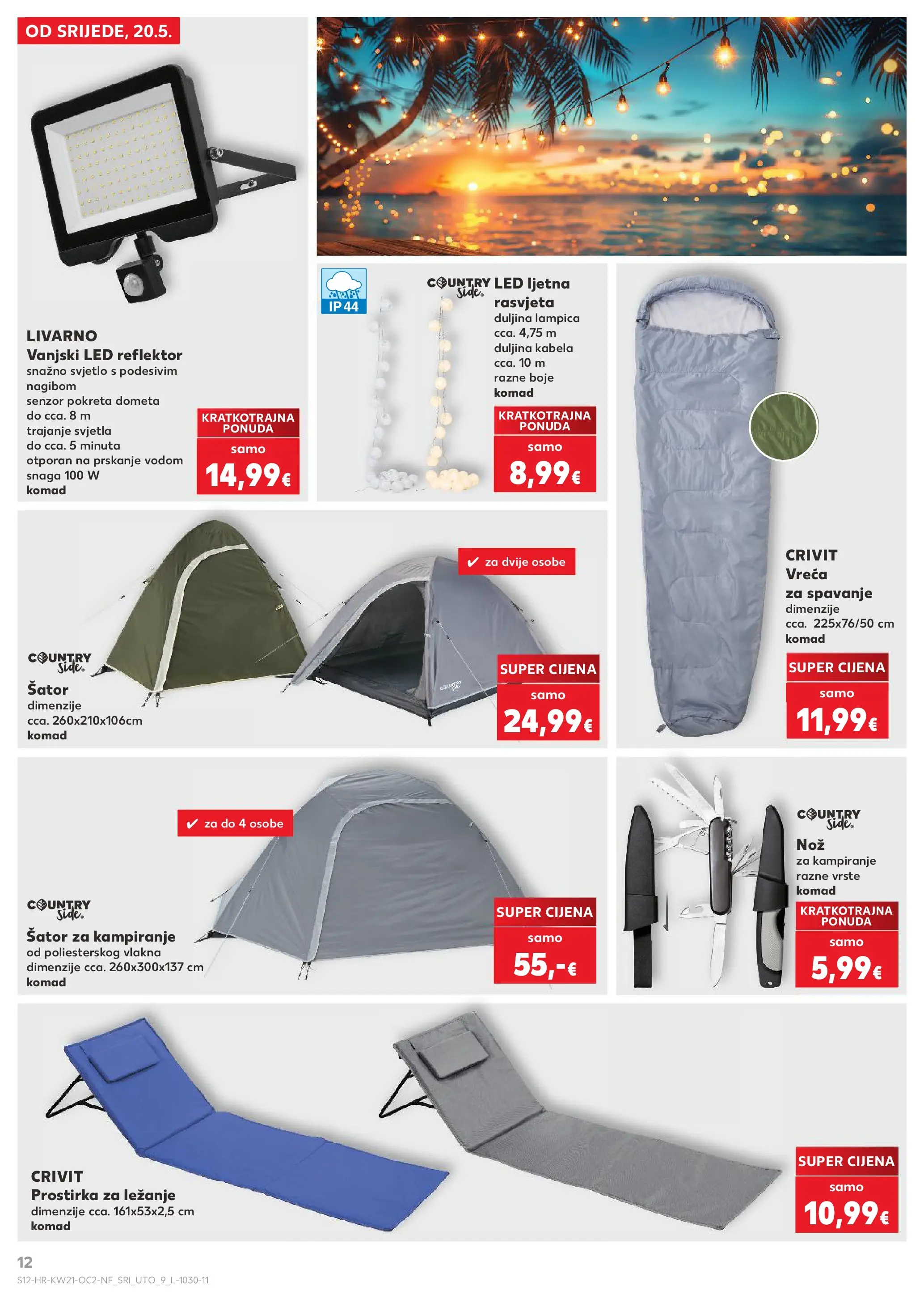 Kaufland - Kaufland katalog do 26.05.2026 novi od 19.05.2026 na listanje > letak digitalni | Stranica: 12 | Proizvodi: Nož, Rasvjeta, Reflektor