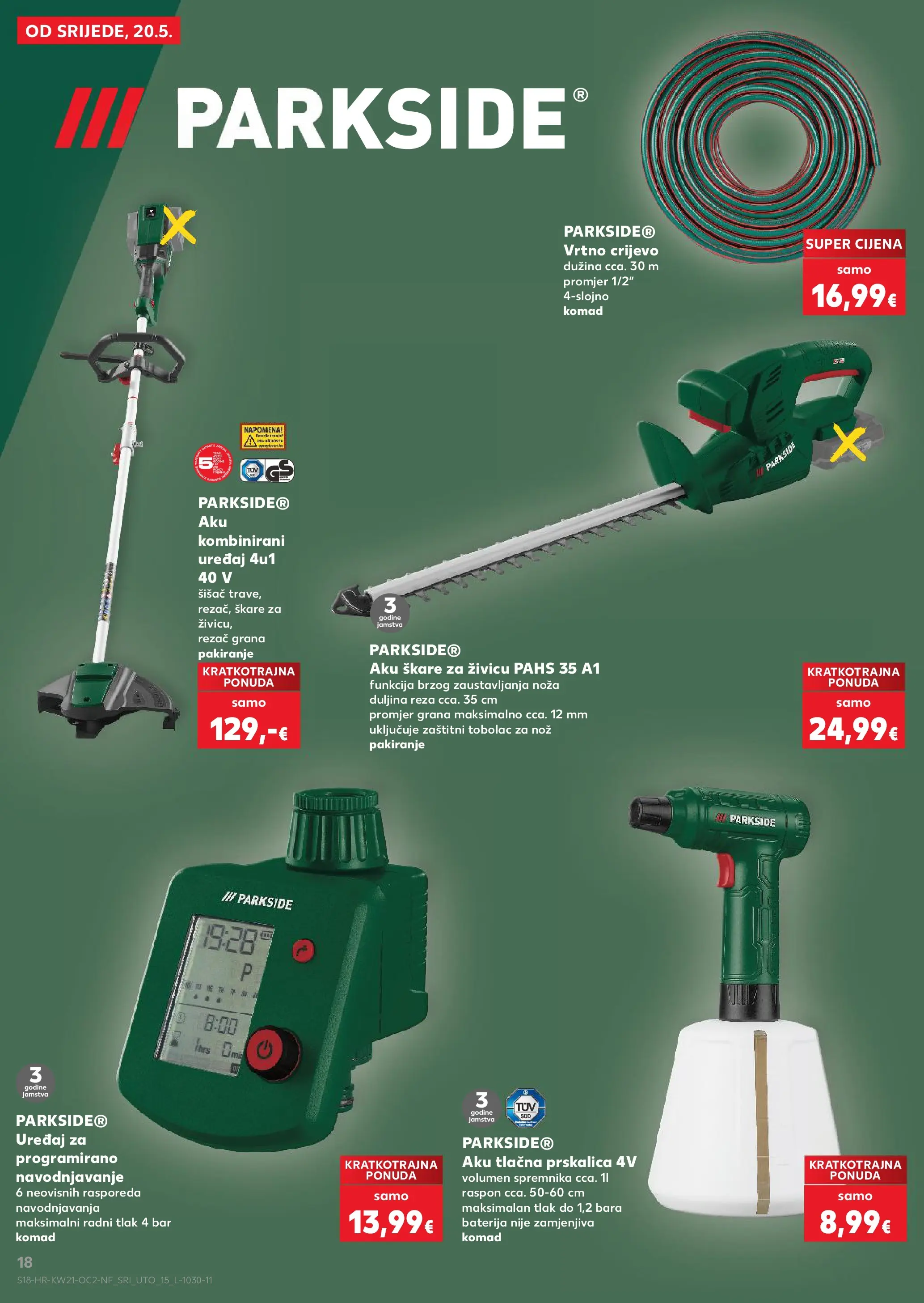 Kaufland - Kaufland katalog do 26.05.2026 novi od 19.05.2026 na listanje > letak digitalni | Stranica: 18 | Proizvodi: Baterija, Nož, Rezač, Parkside